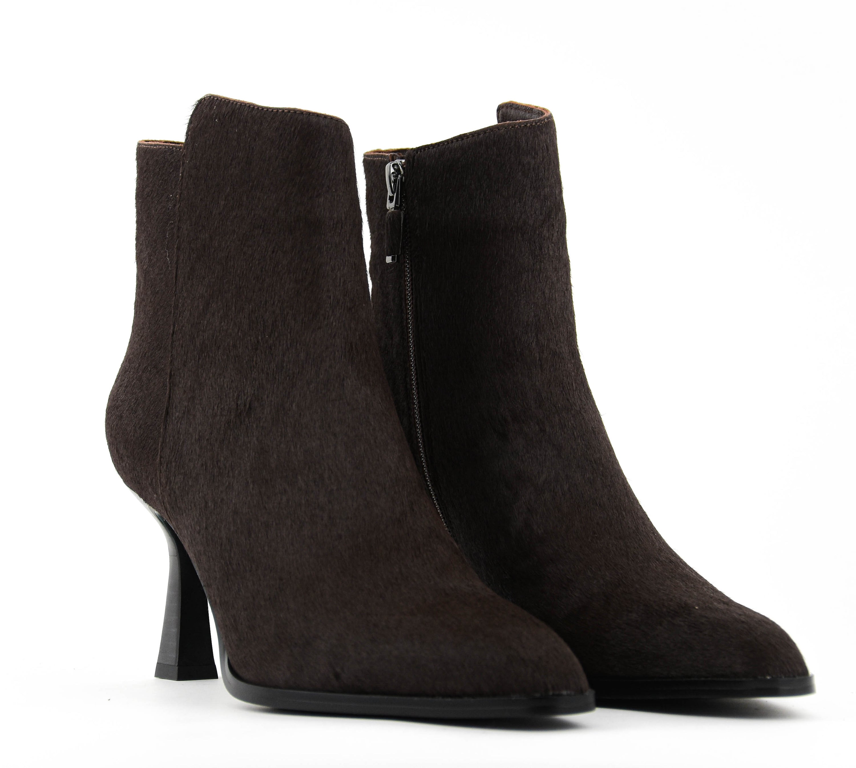 LOLA CRUZ BOOTIE HAIRCALF BROWN