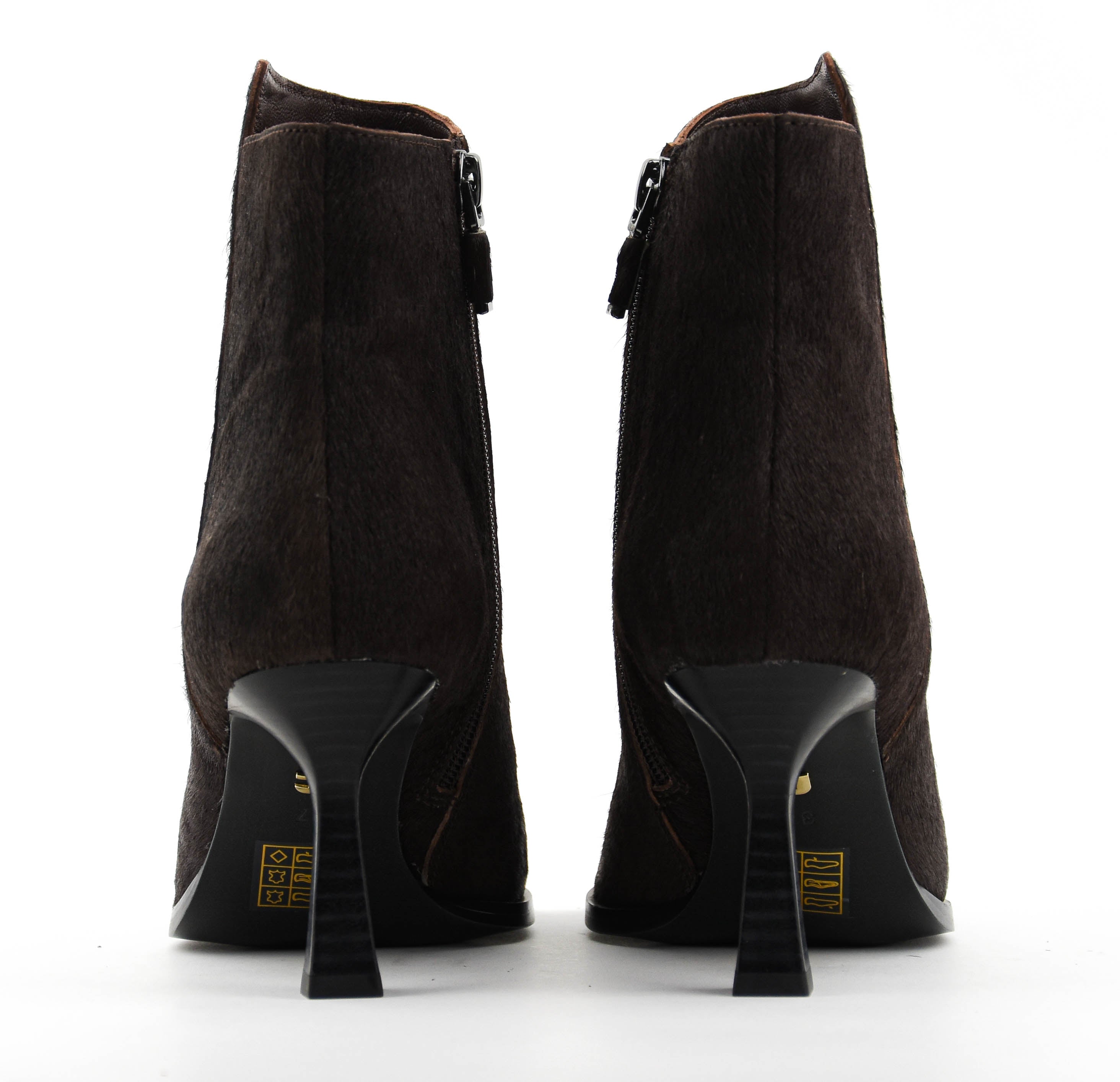 LOLA CRUZ BOOTIE HAIRCALF BROWN