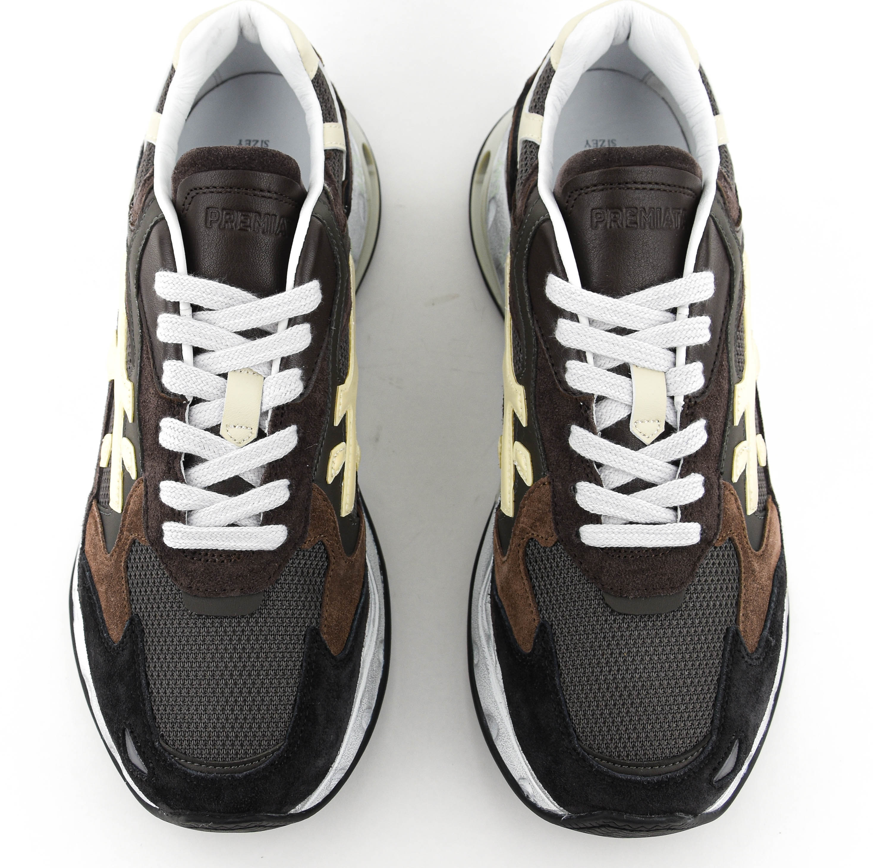 PREMIATA SHARKY SNEAKER BLACK BROWN