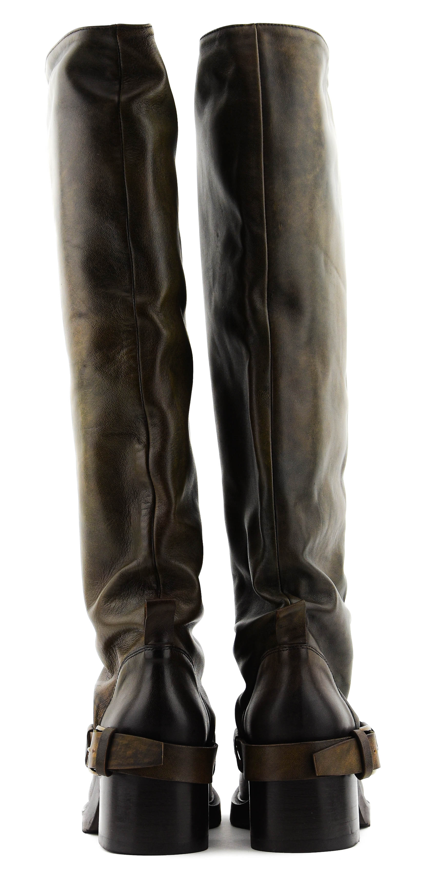 ELENA IACHI HOODED BIKER BROWN