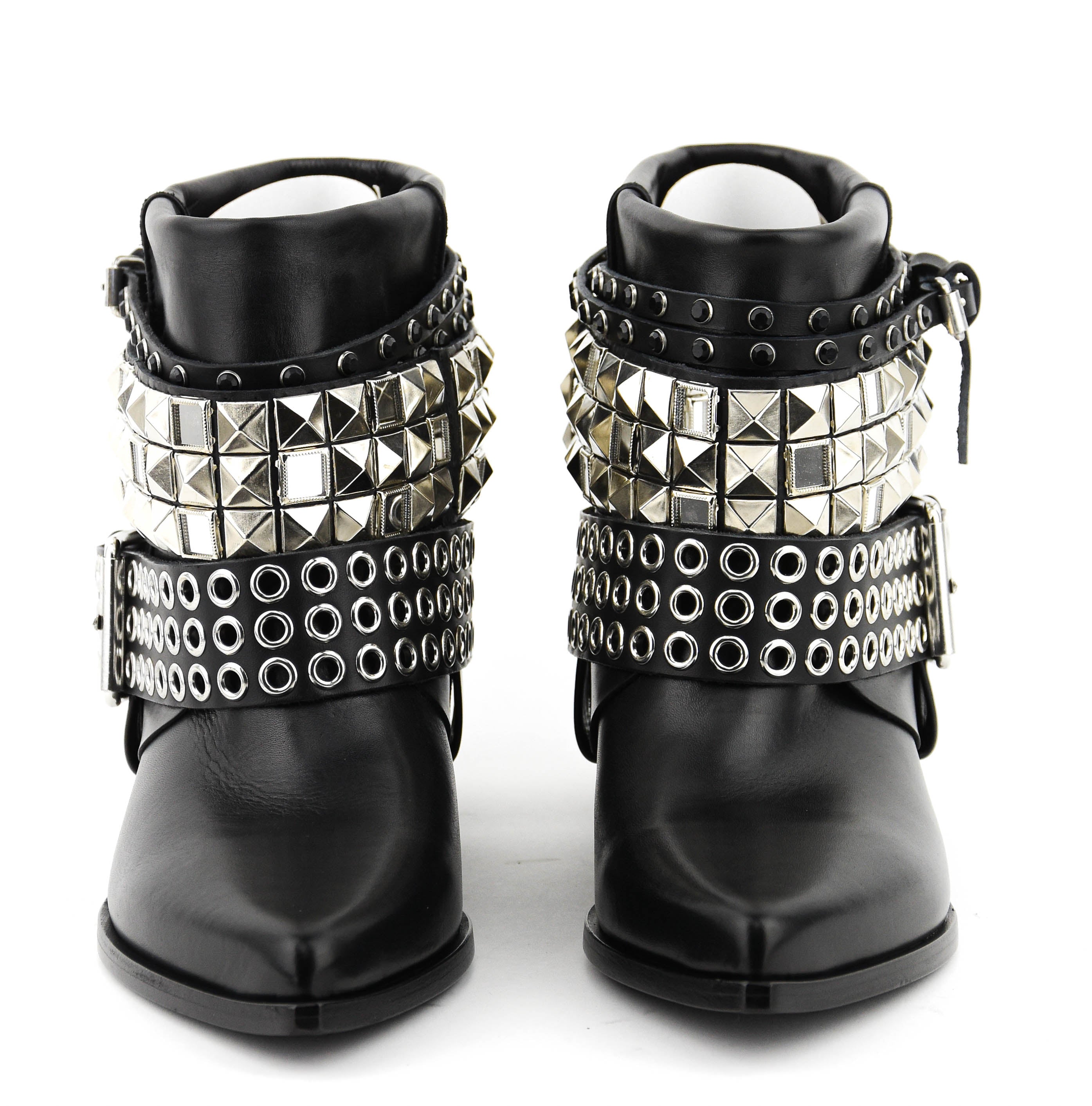 ELENA IACHI ARMOURED BOOTIE BLACK