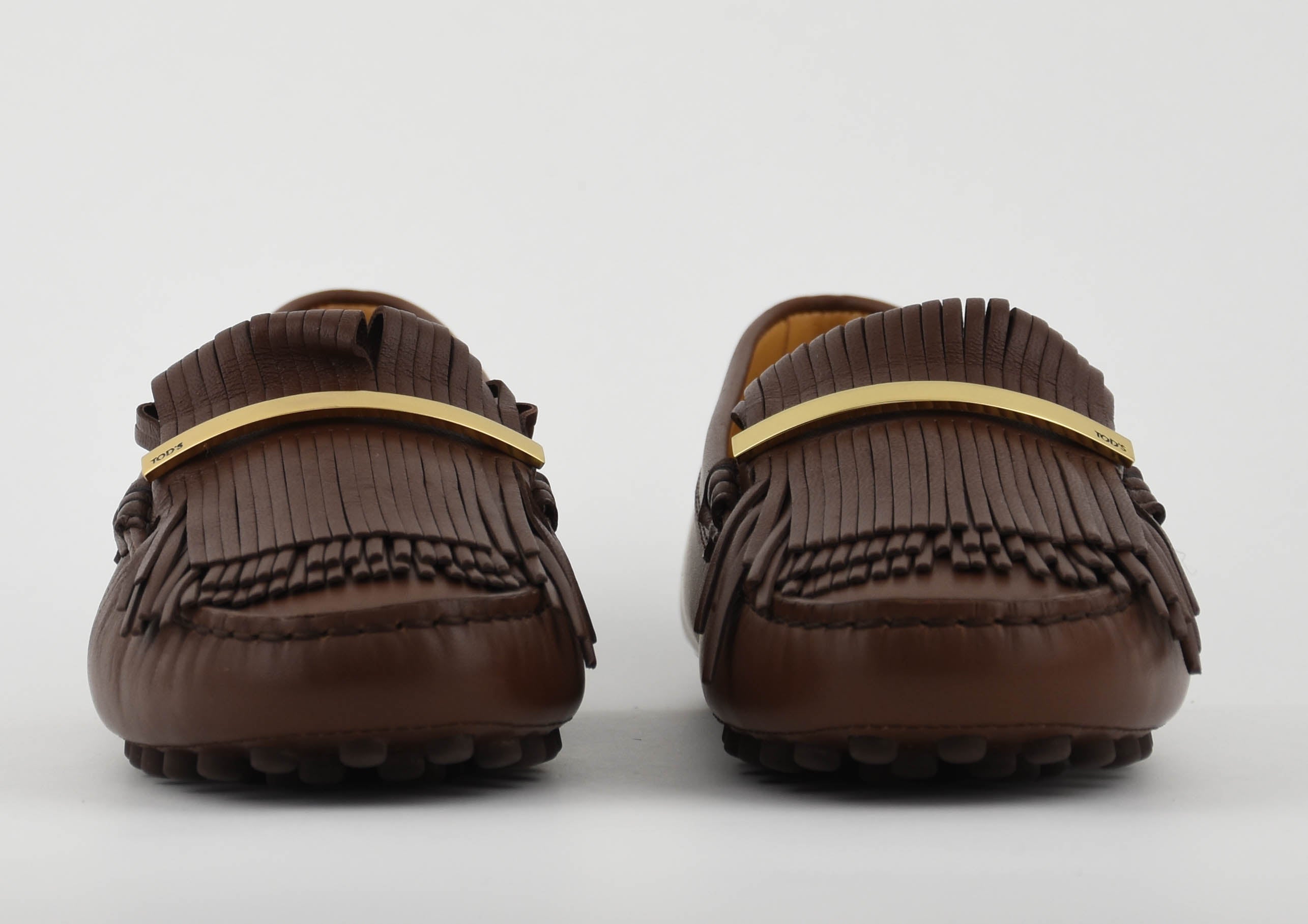 TOD'S  MOCCASINE FRINGES BROWN