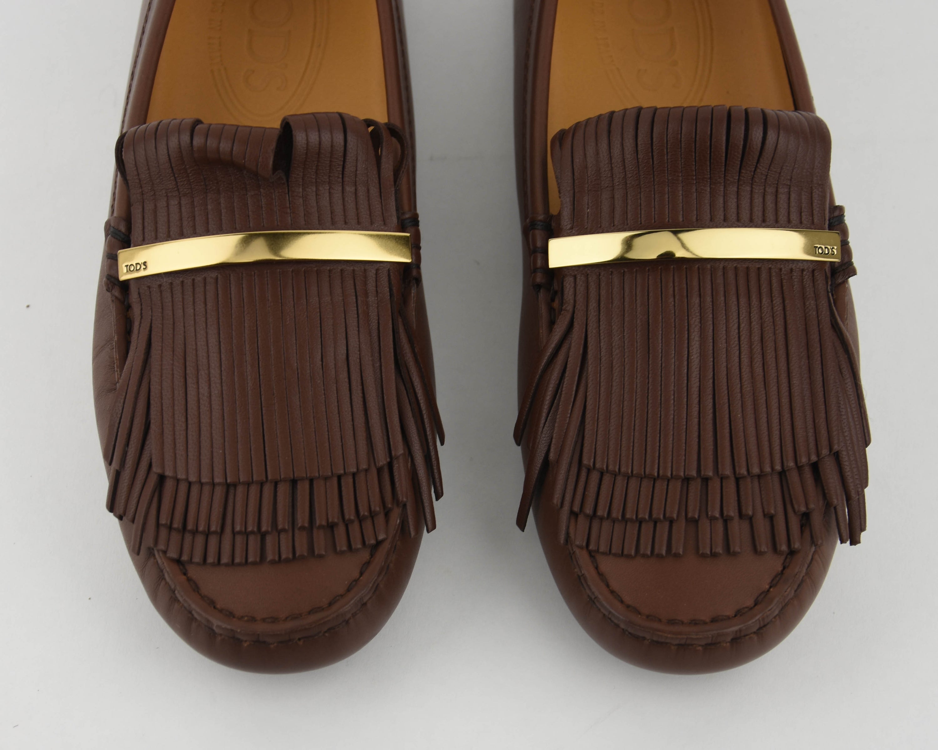 TOD'S  MOCCASINE FRINGES BROWN
