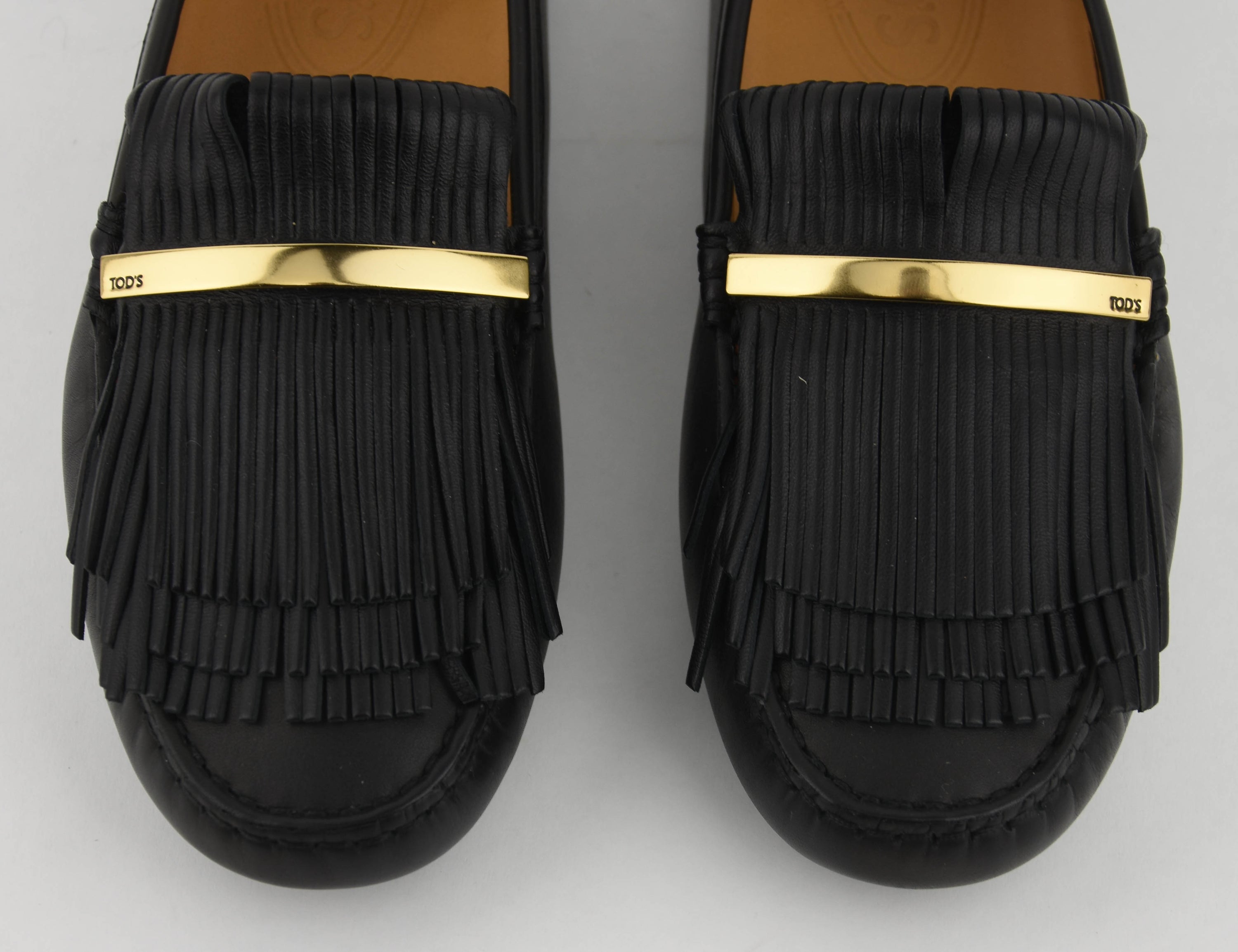 TOD'S  MOCCASINE FRINGES BLACK