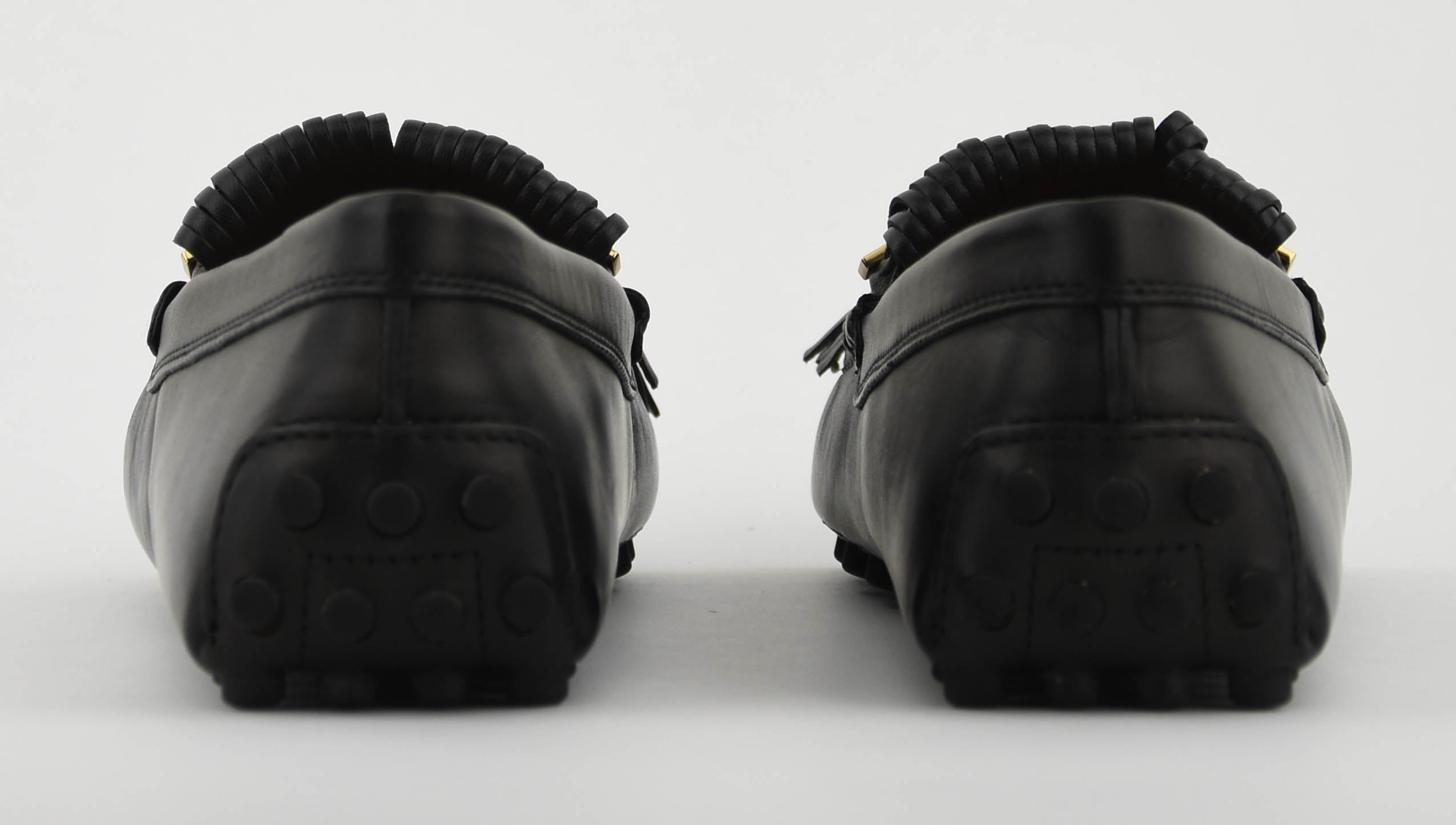 TOD'S  MOCCASINE FRINGES BLACK