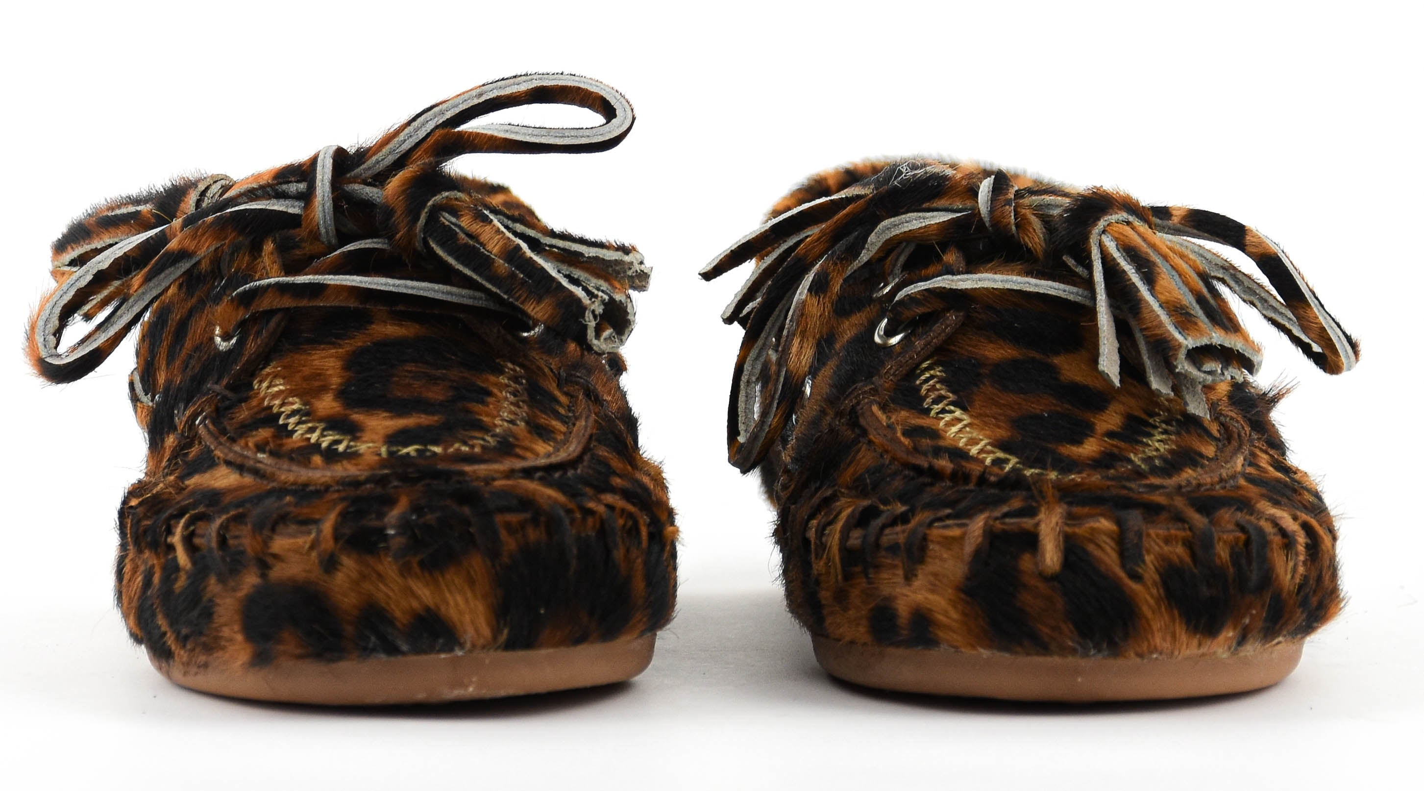 POSA BOAT LOAFER FRINGE LEOPARD