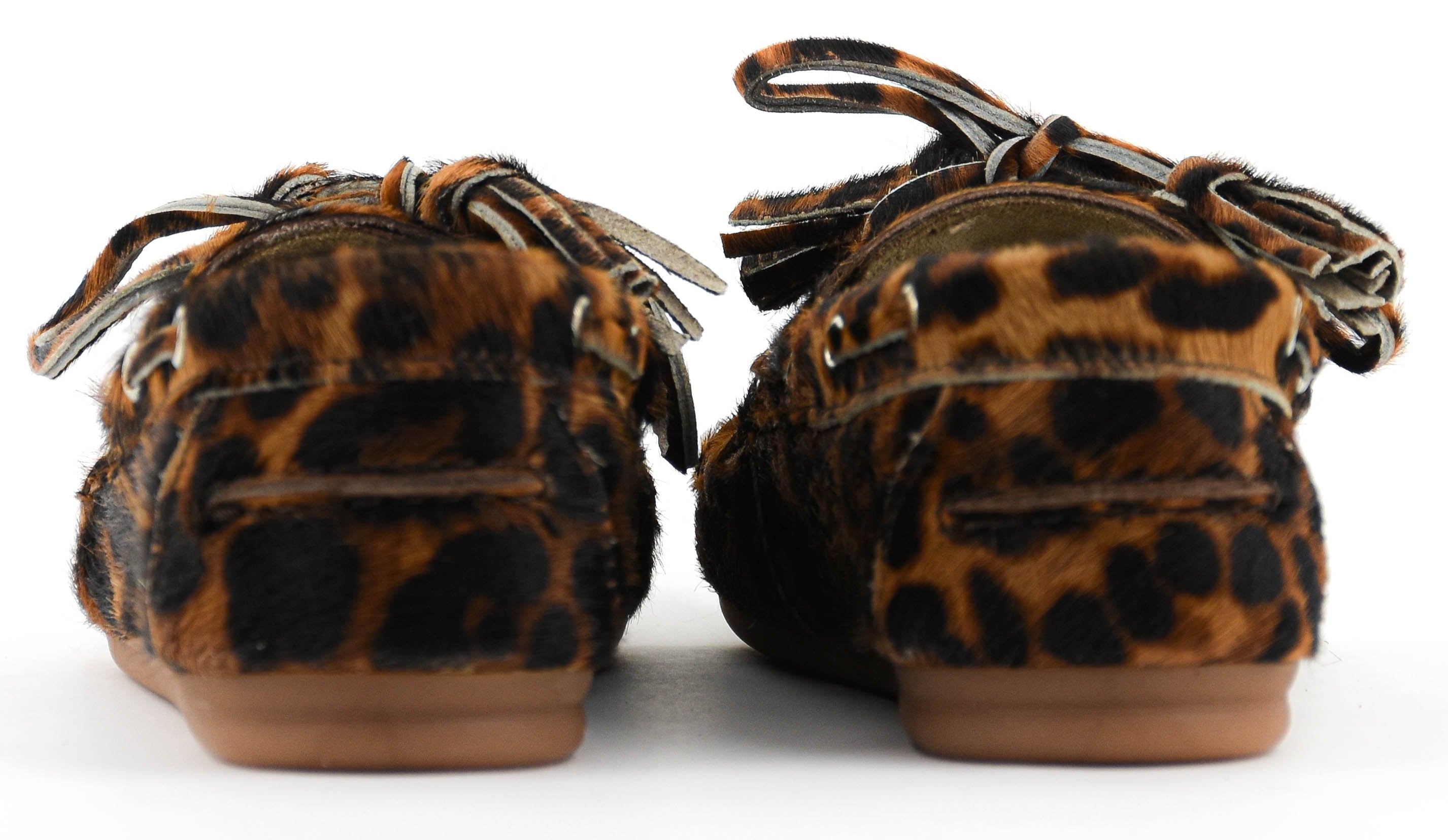 POSA BOAT LOAFER FRINGE LEOPARD