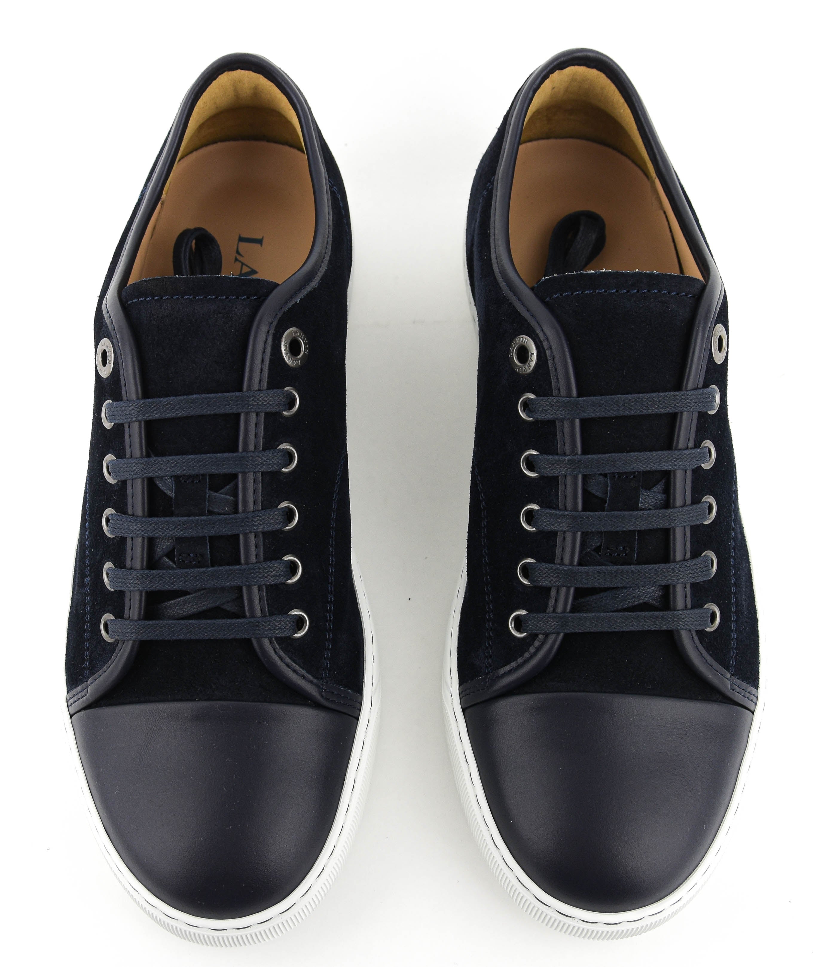 LANVIN CLASSIC TOECAP BLUE SUEDELEATHER