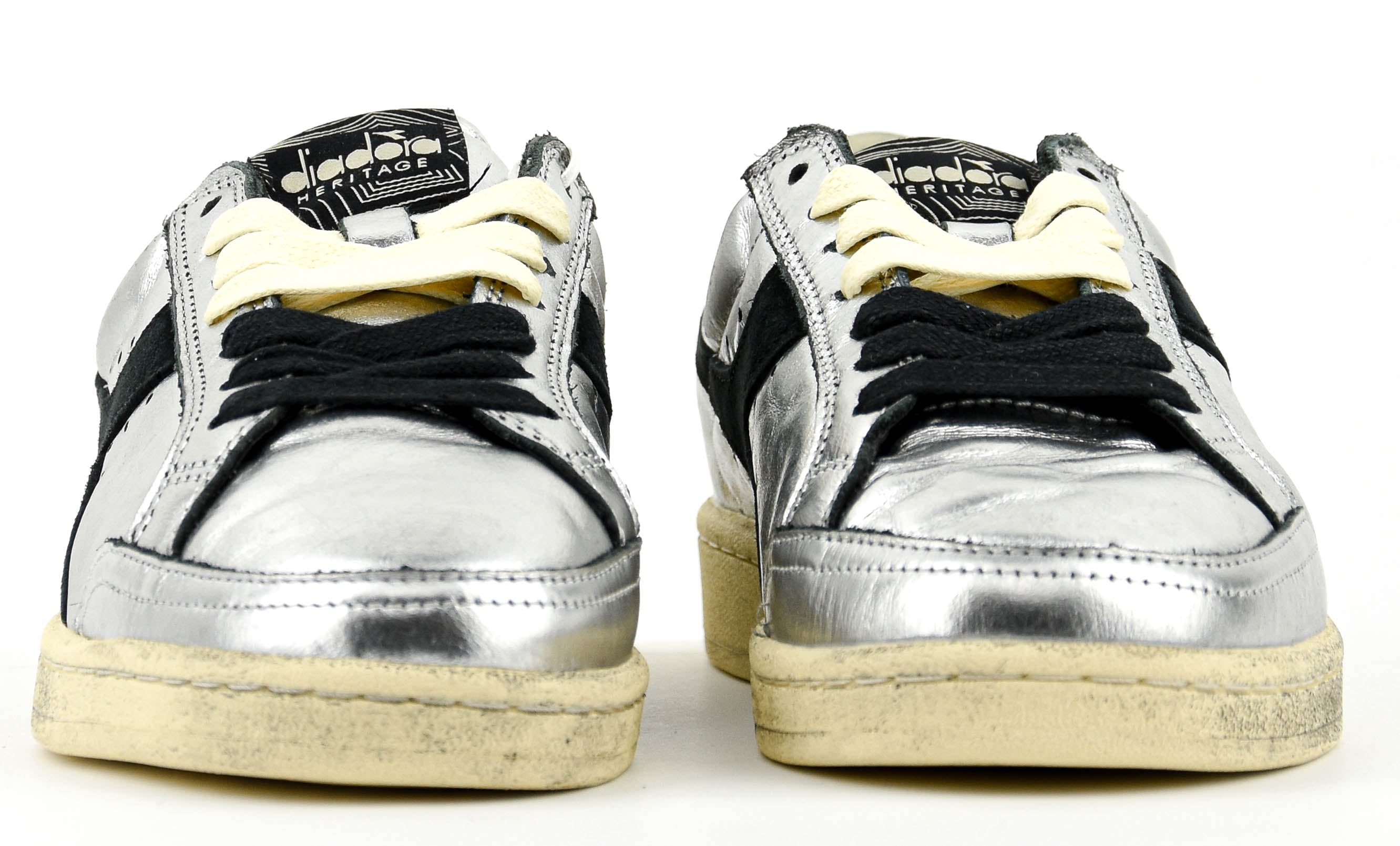 DIADORA PRESTIGE SNEAKER METAL USED SILVER