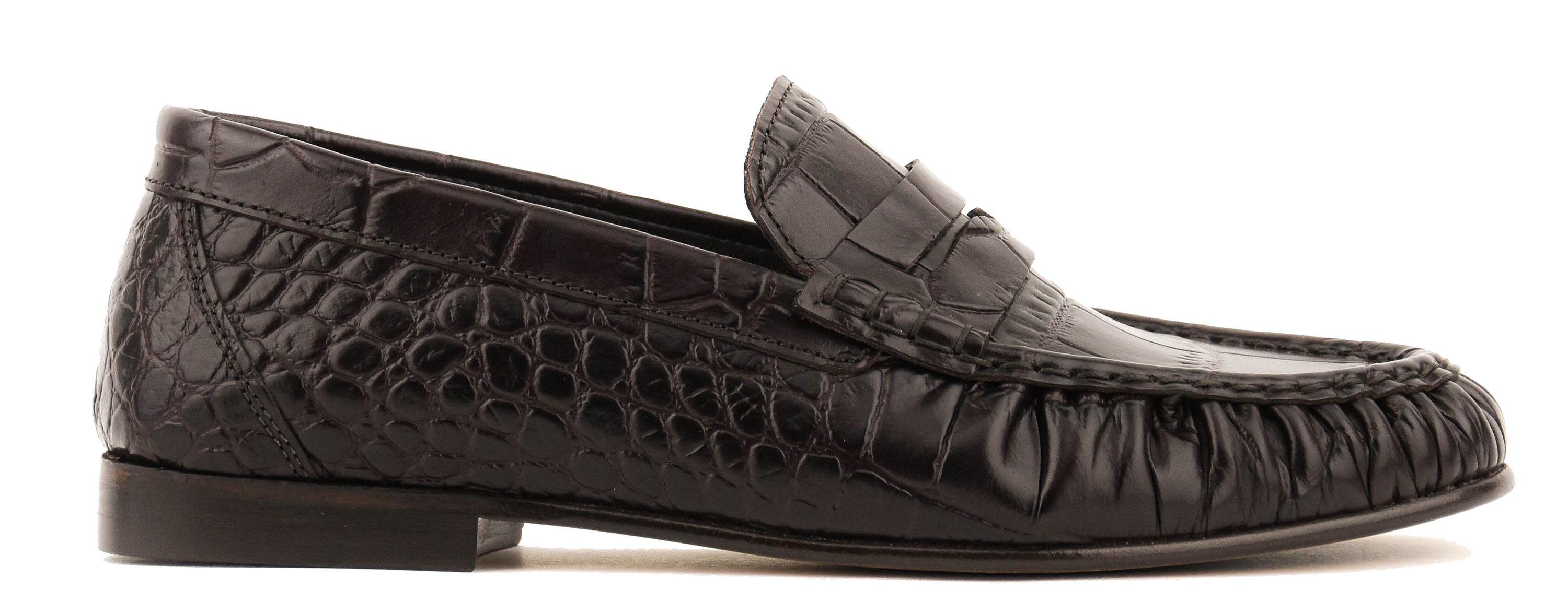 POSA LOAFER WRINKLE CROC BORDEAUX