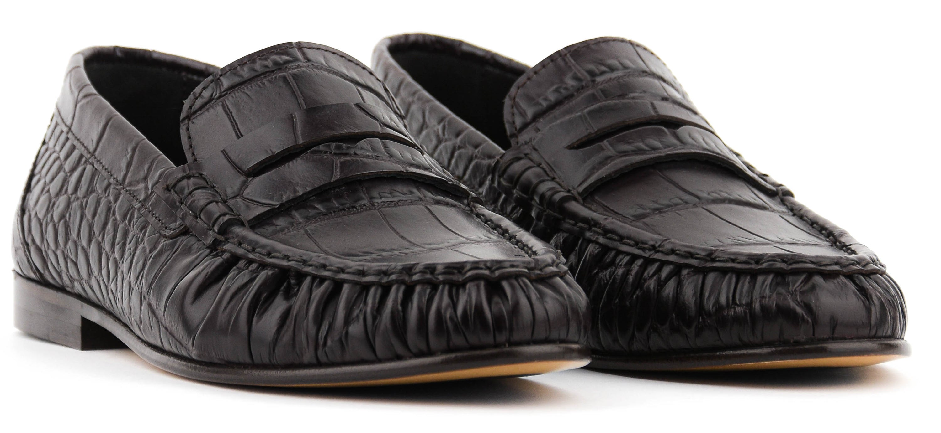 POSA LOAFER WRINKLE CROC BORDEAUX