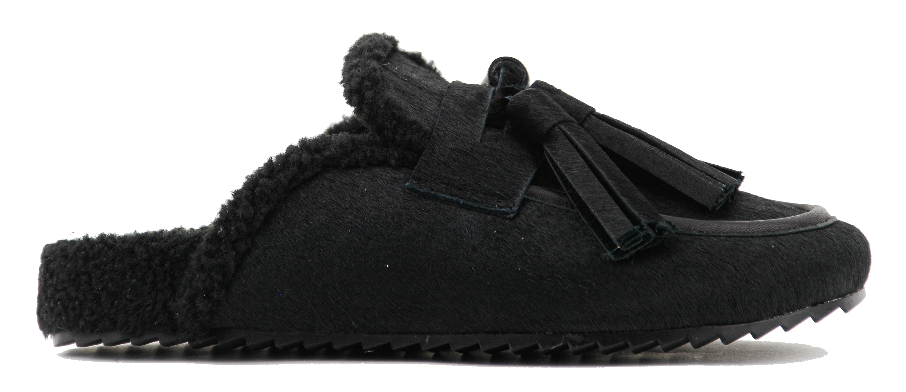 TORAL ARIANA MULE BLACK HAIRCALF