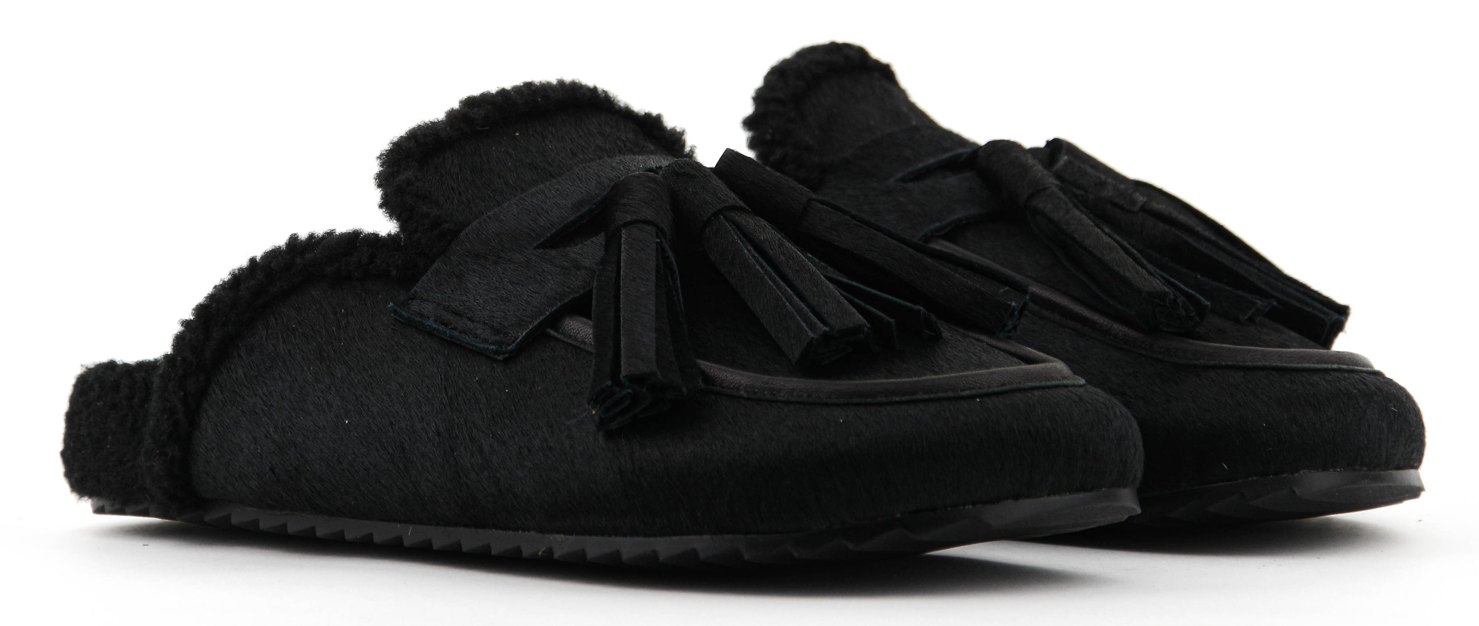 TORAL ARIANA MULE BLACK HAIRCALF