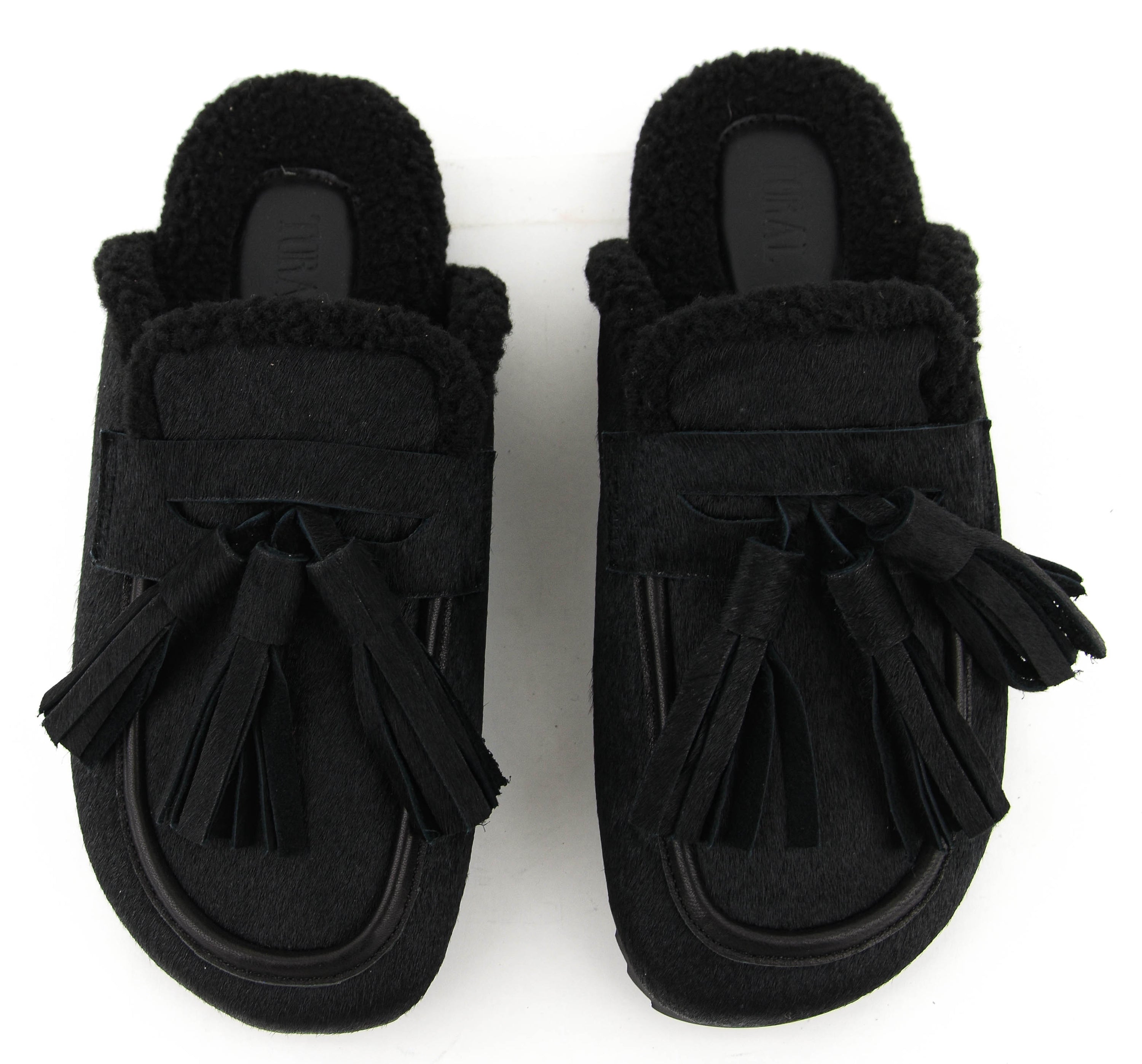 TORAL ARIANA MULE BLACK HAIRCALF