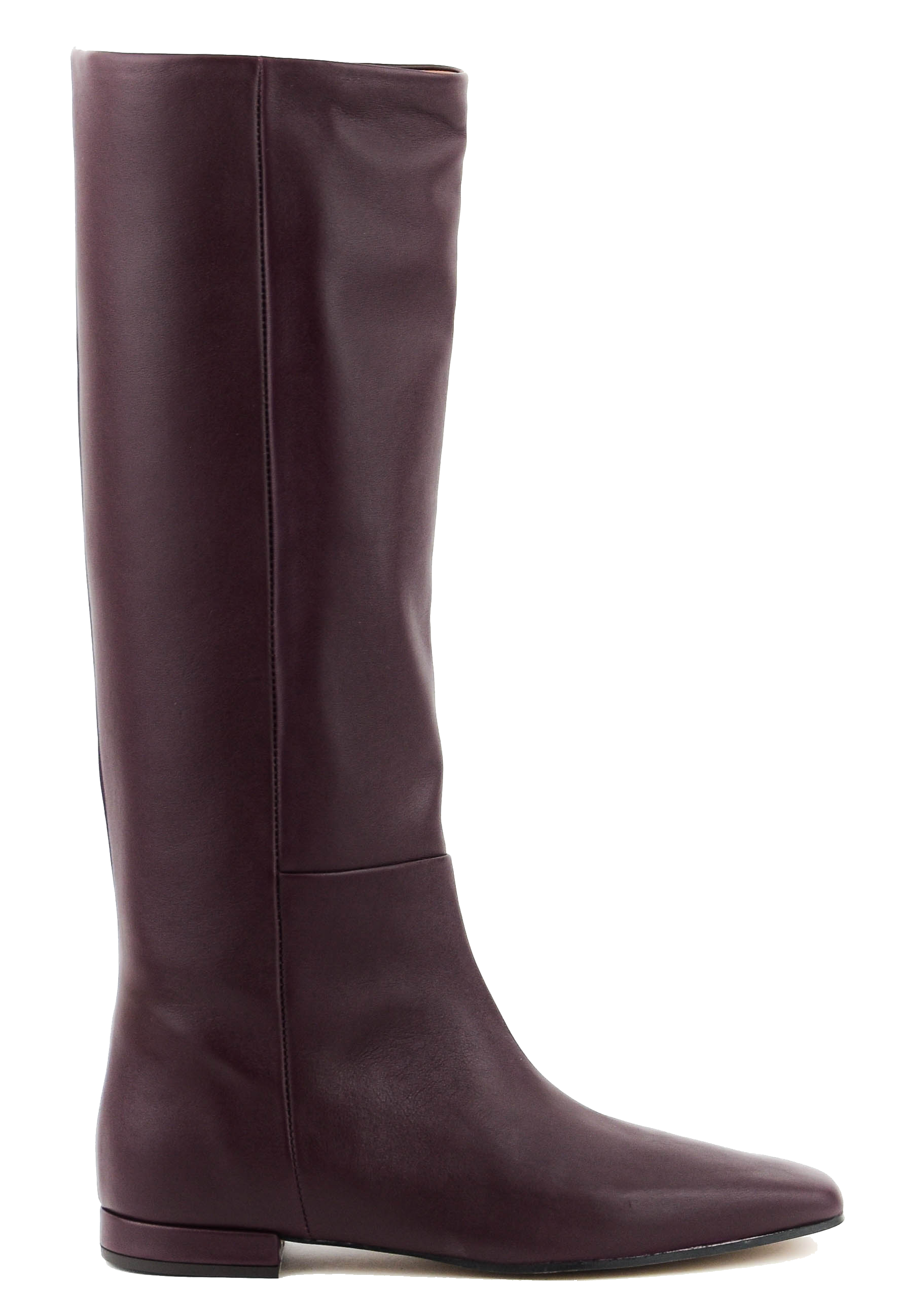 TORAL GIGI LONGBOOT SQUARE FLAT BURGUNDY