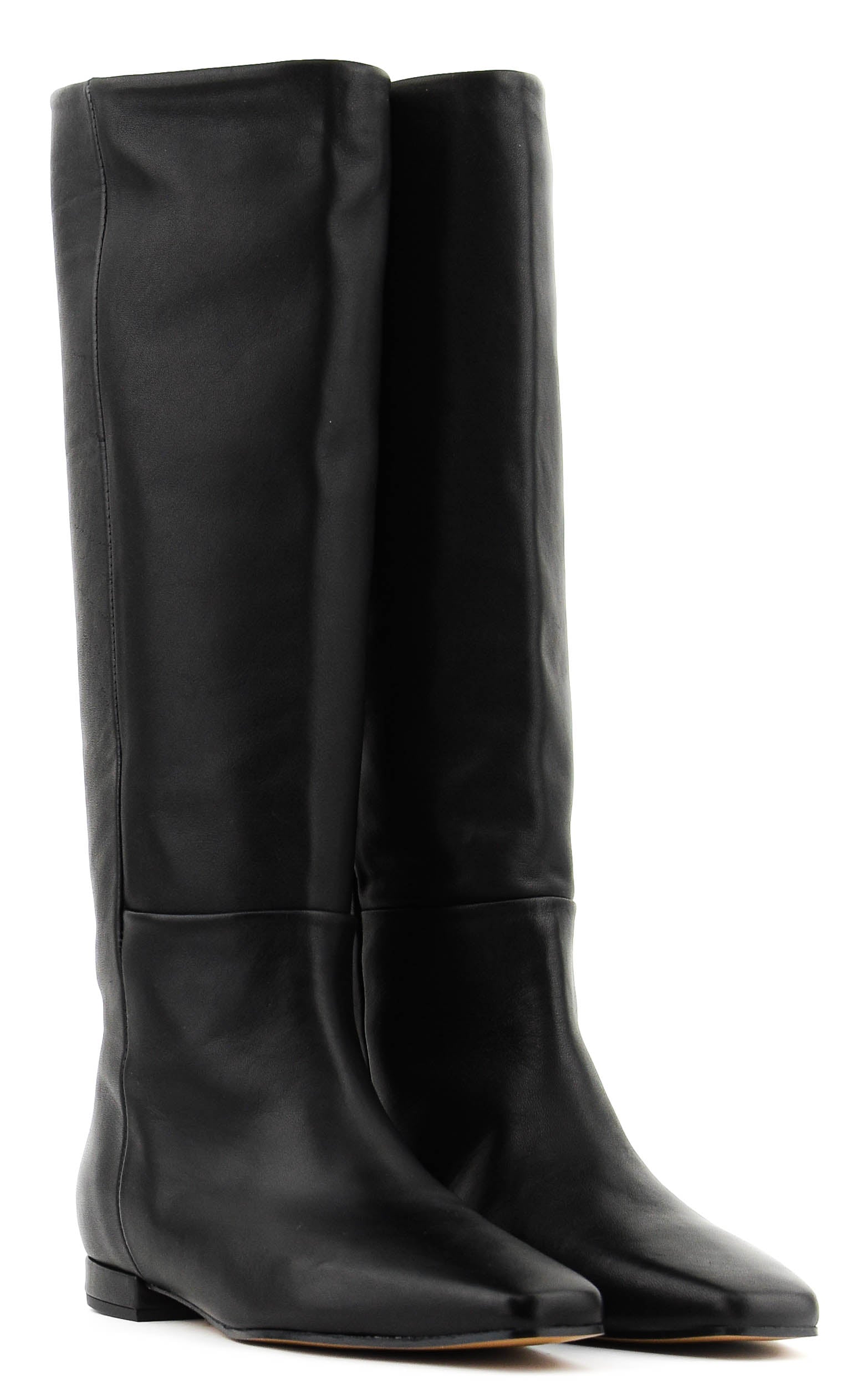 TORAL GIGI LONGBOOT SQUARE FLAT BLACK