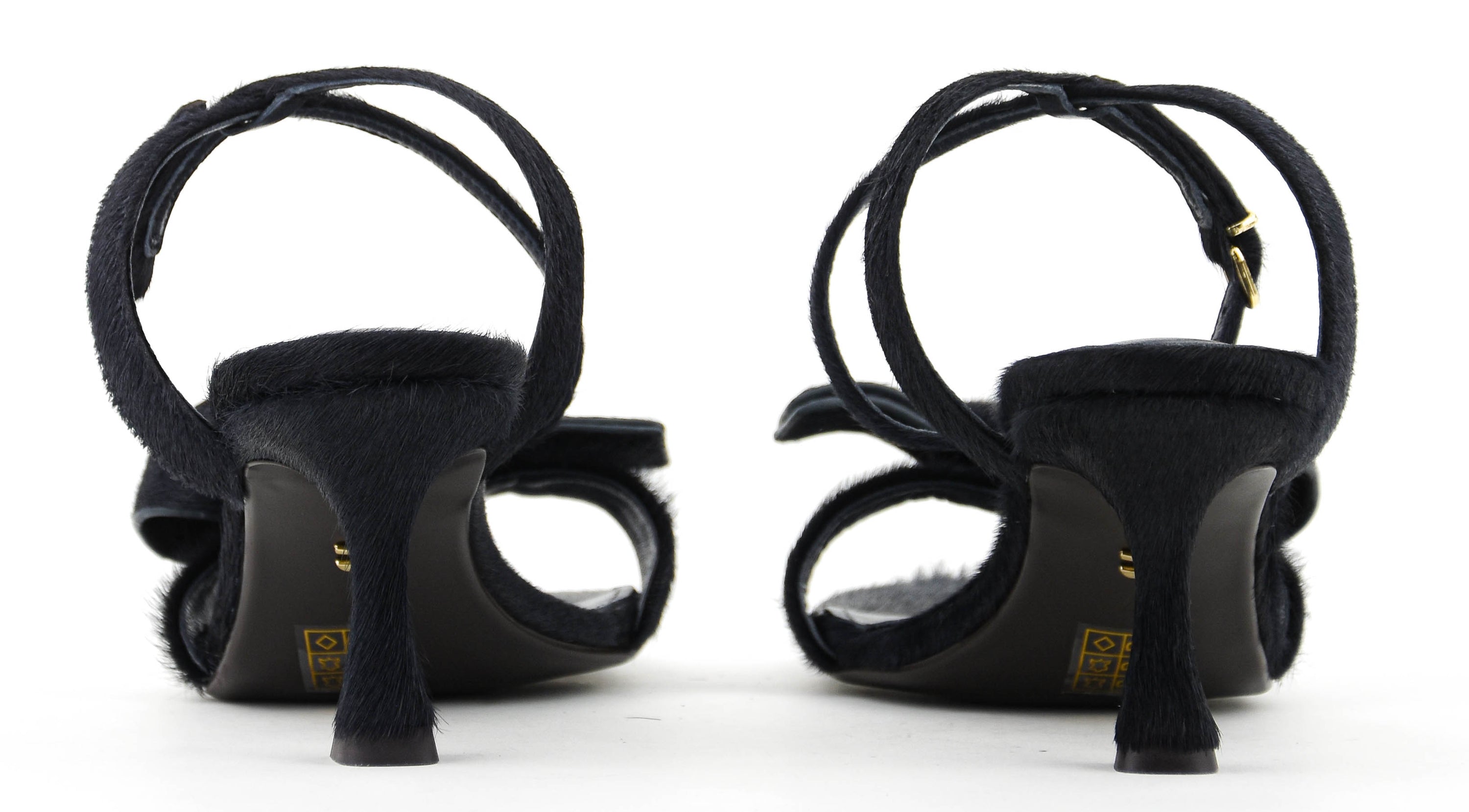 LOLA CRUZ SANDAL NAVY PONY