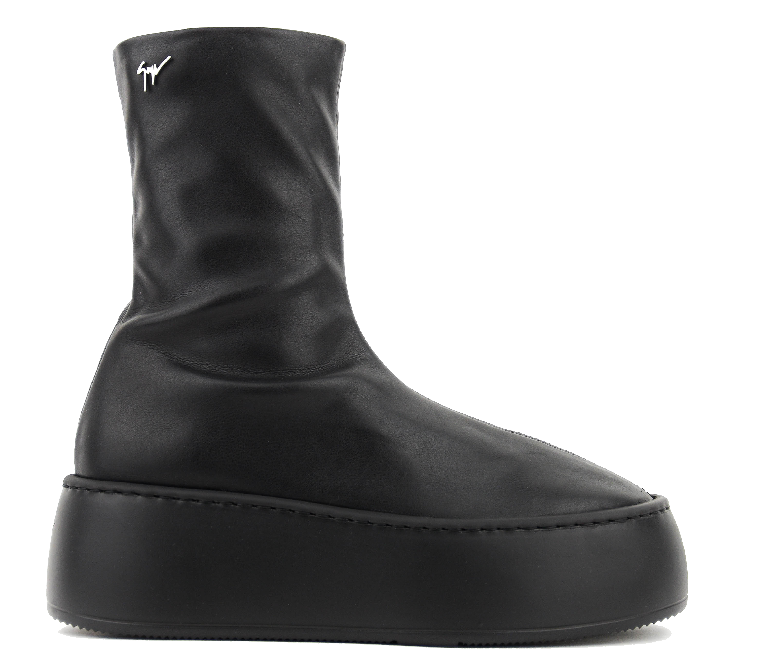 GIUSEPPE ZANOTTI STRETCH BOOTIE PLATFORM BLACK