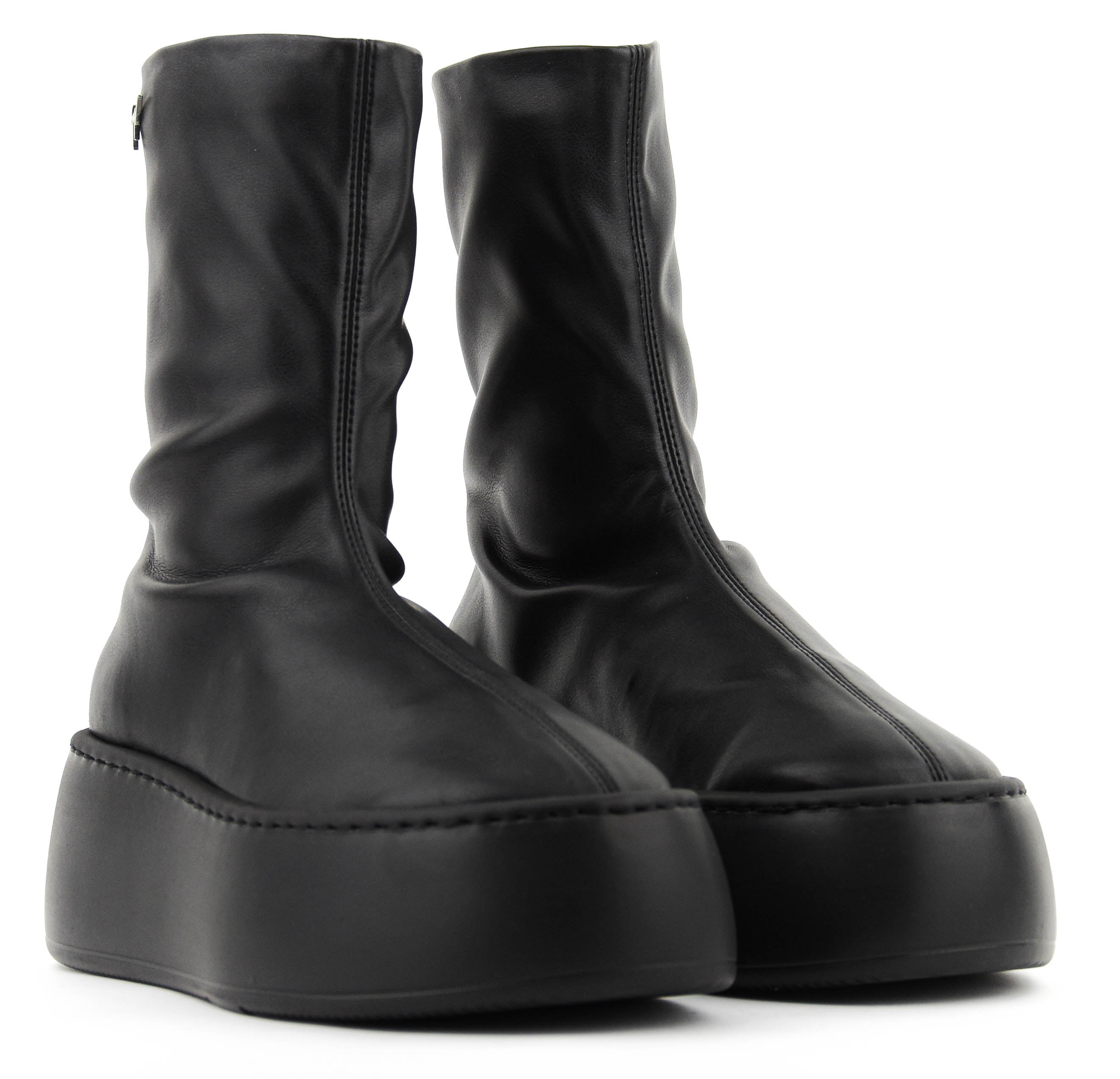 GIUSEPPE ZANOTTI STRETCH BOOTIE PLATFORM BLACK