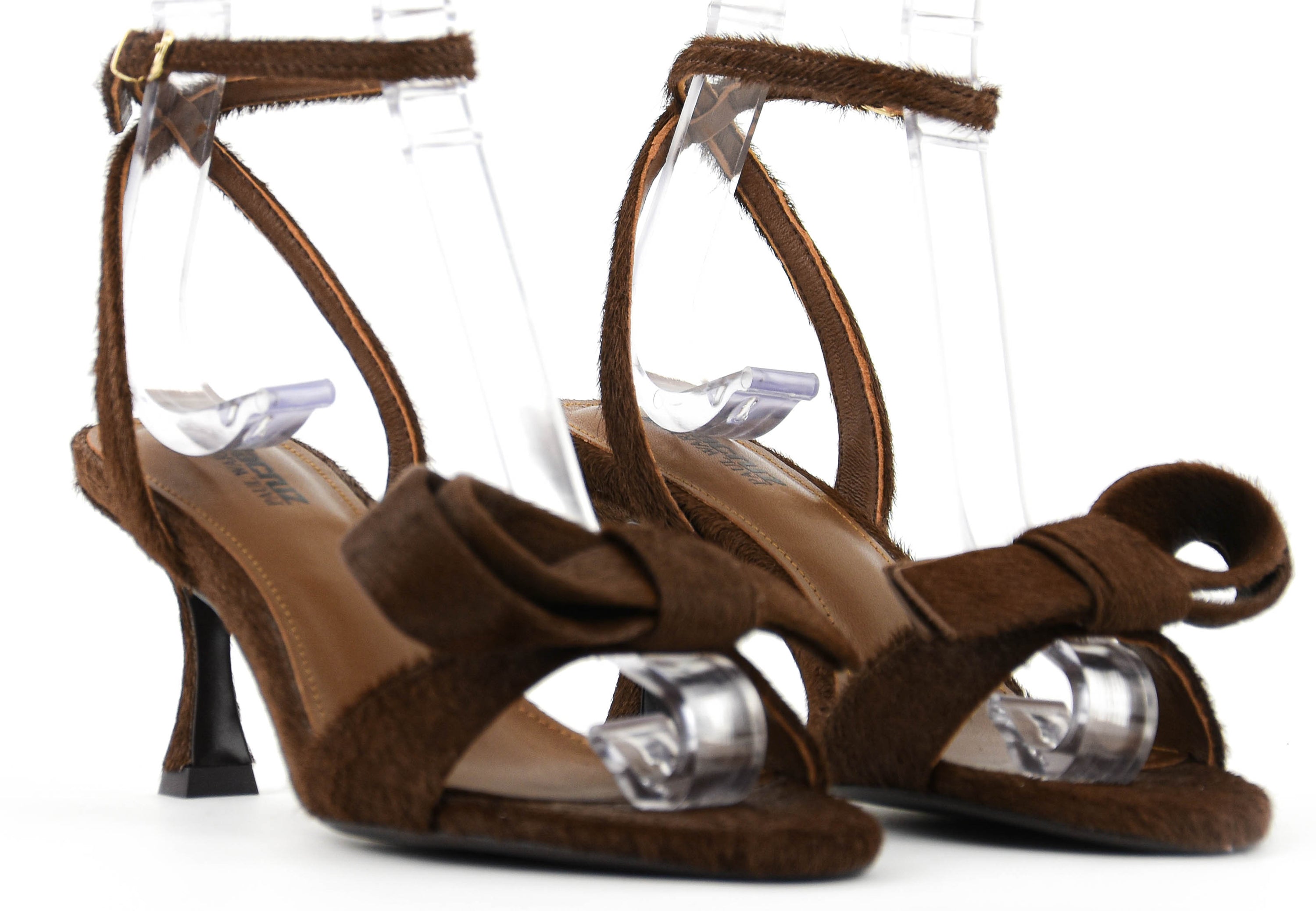 LOLA CRUZ SANDAL TAN PONY