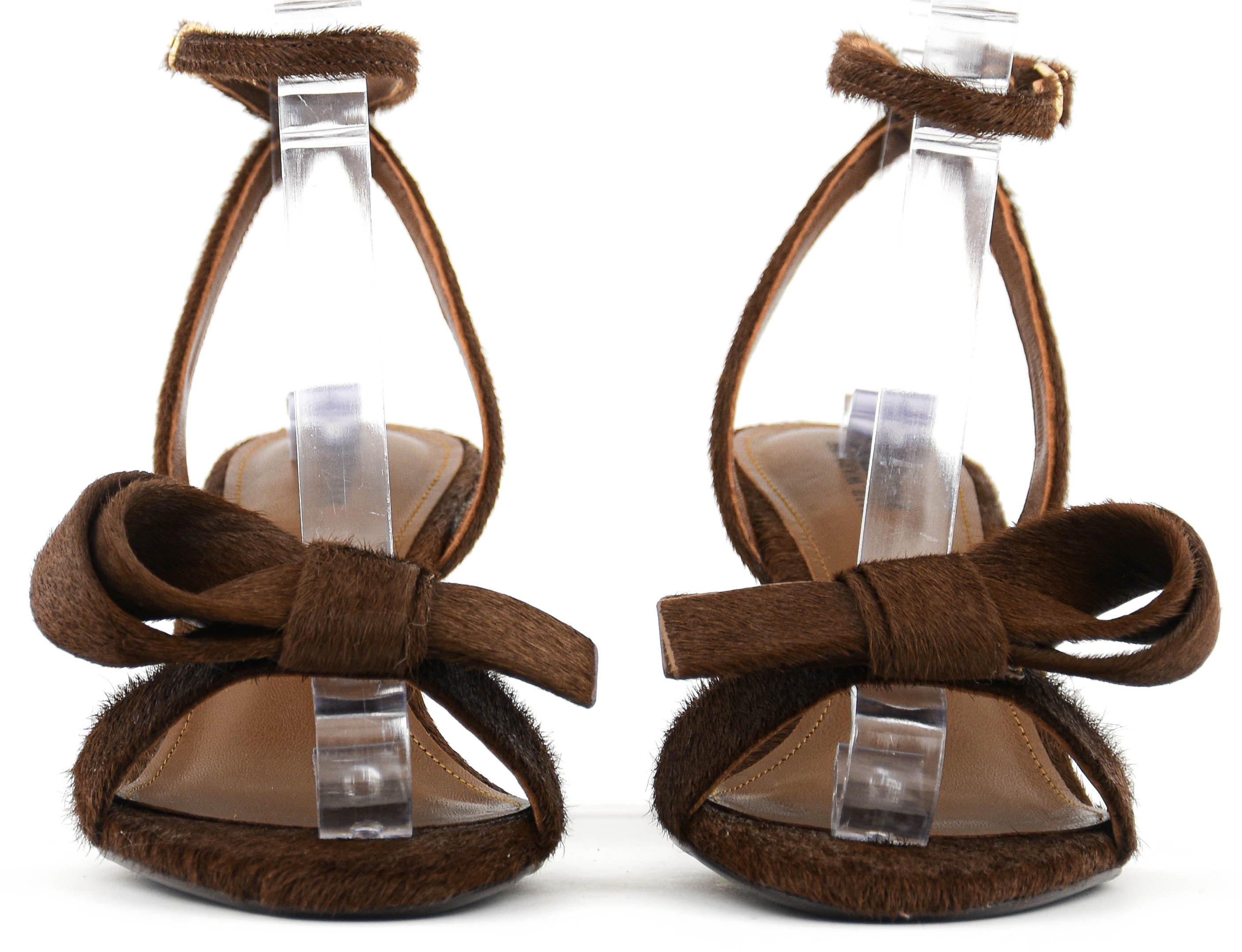LOLA CRUZ SANDAL TAN PONY