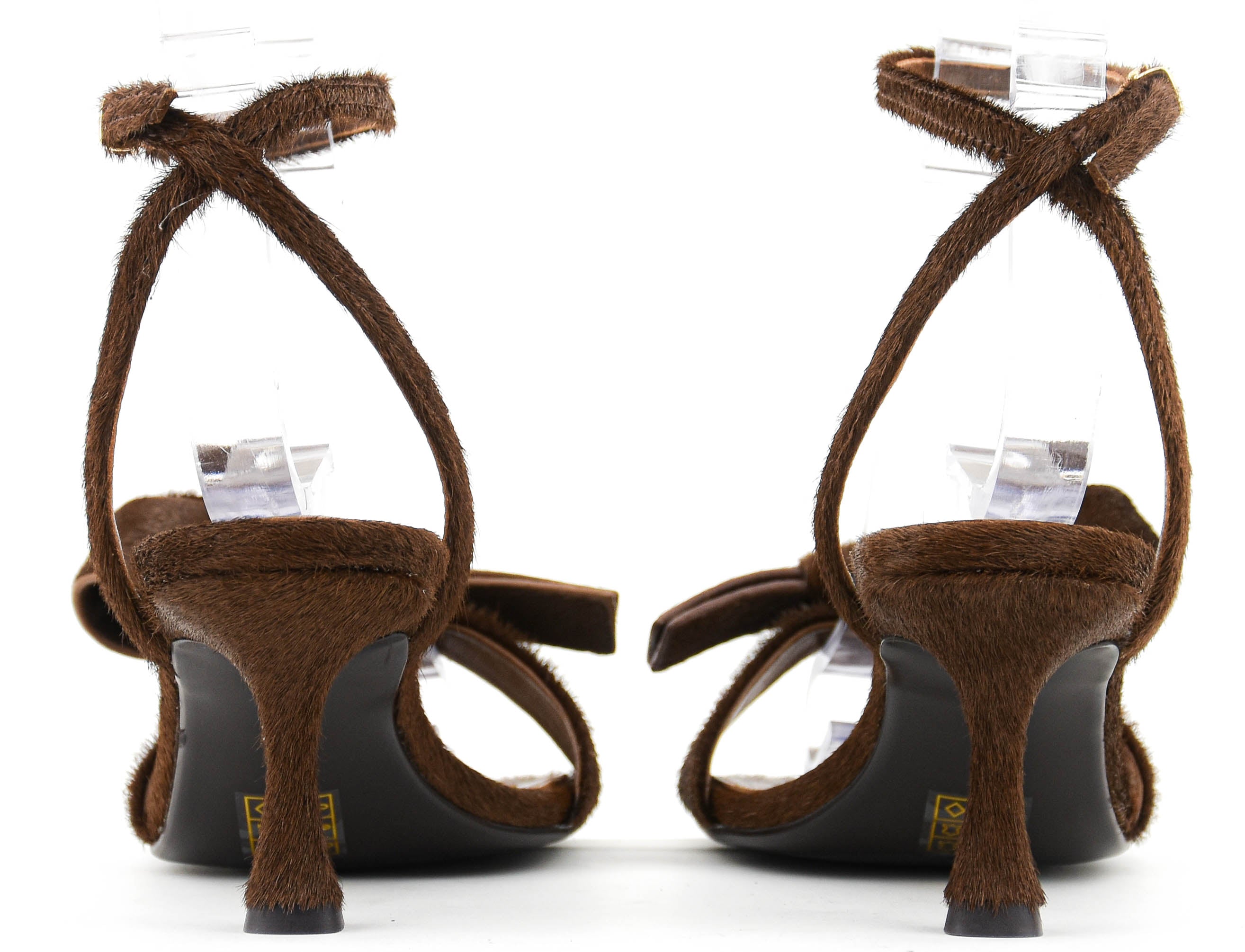 LOLA CRUZ SANDAL TAN PONY