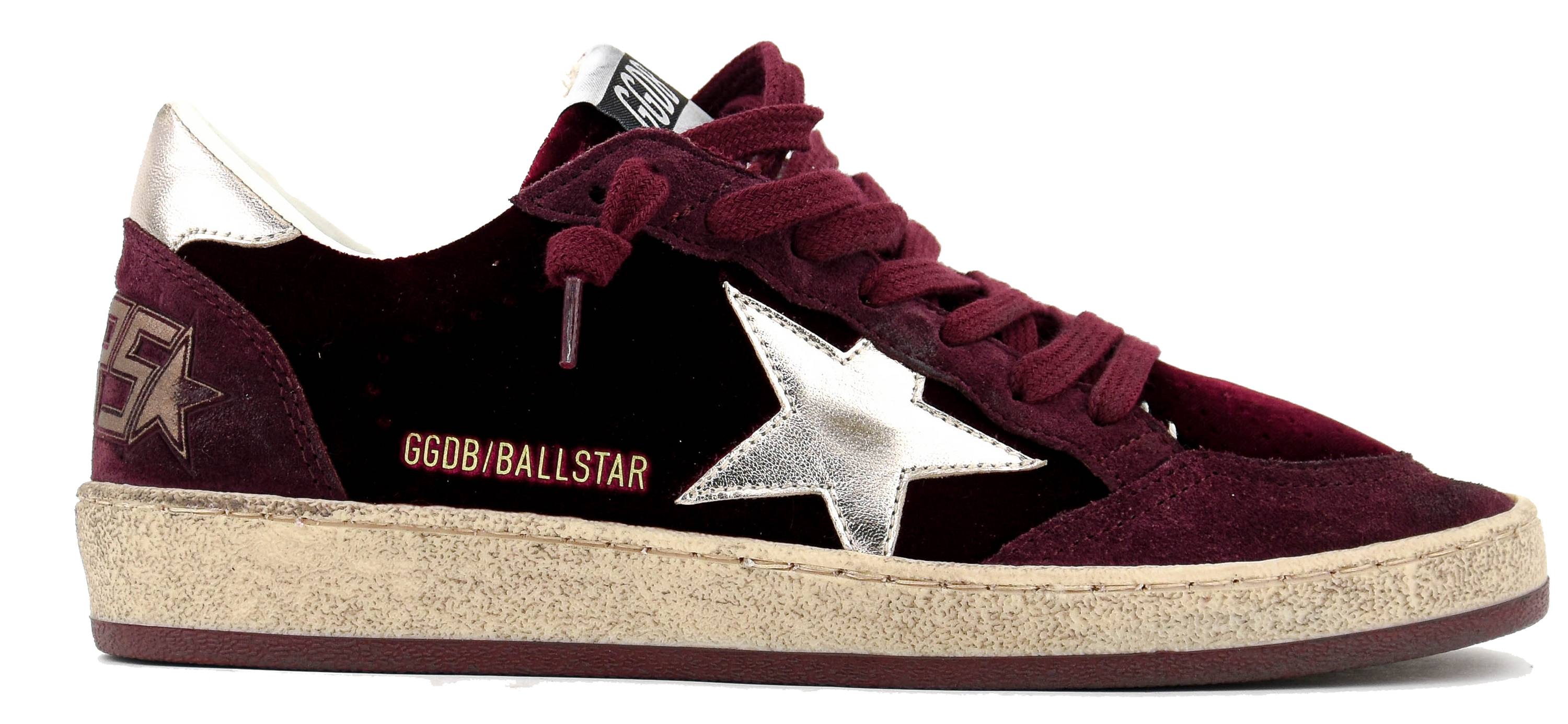 GOLDEN GOOSE BALL STAR VELVET RED
