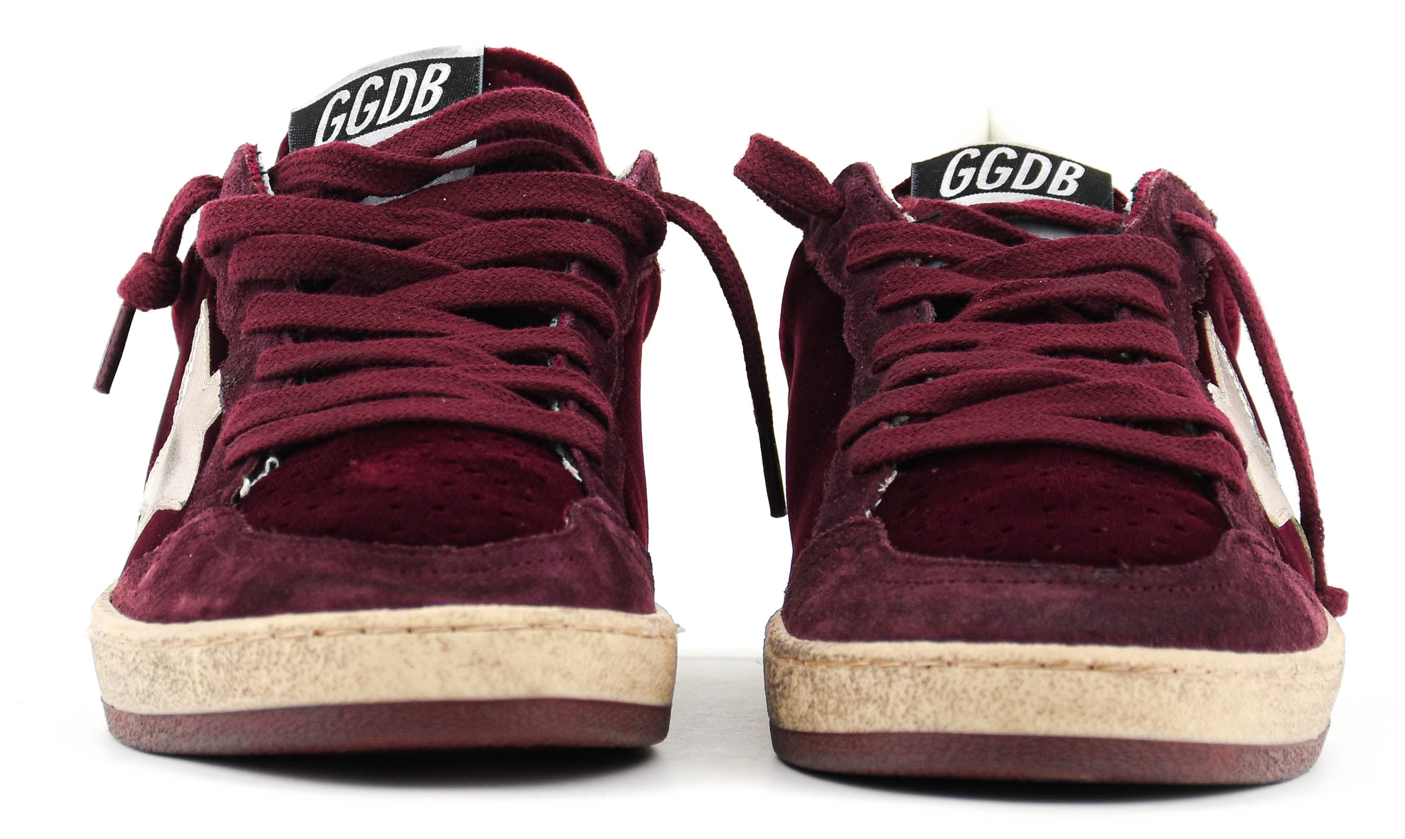 GOLDEN GOOSE BALL STAR VELVET RED