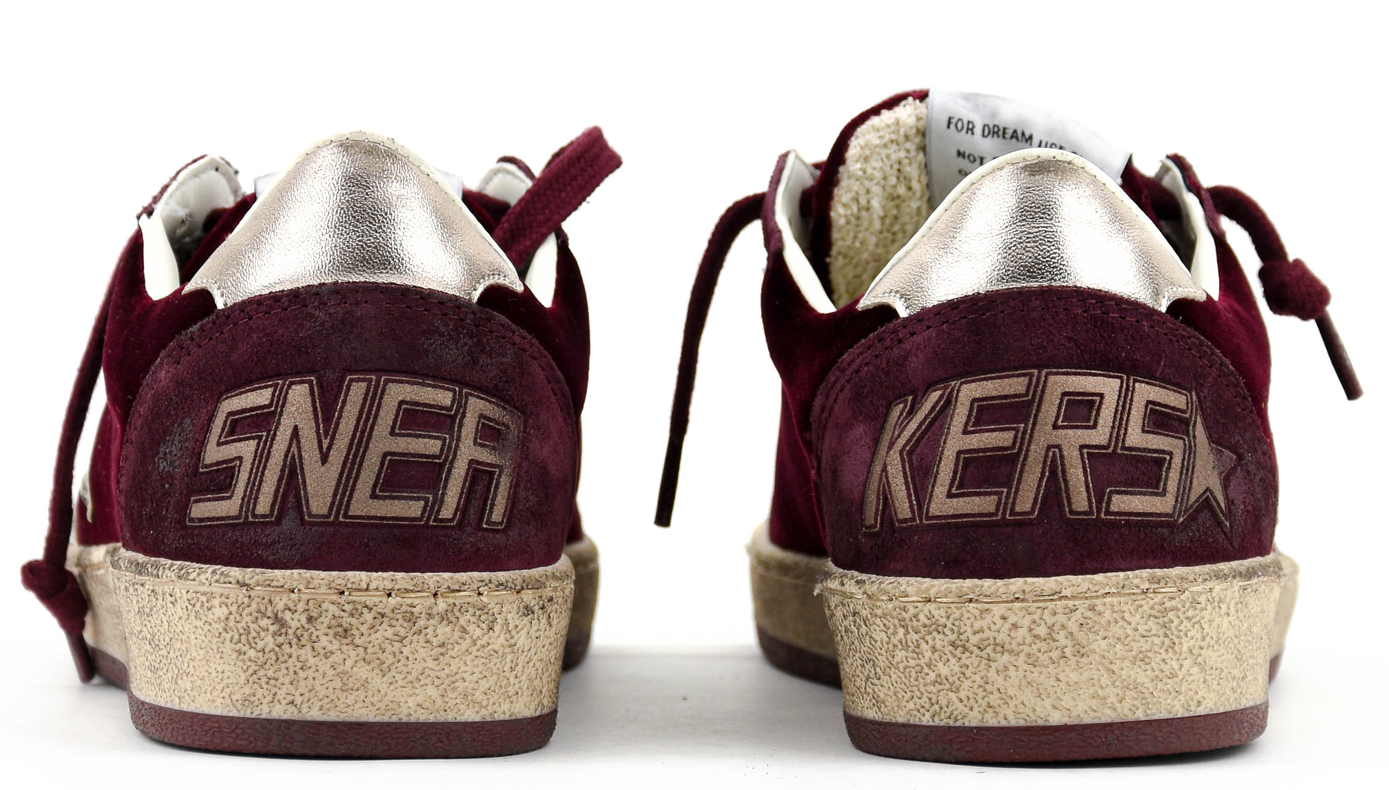 GOLDEN GOOSE BALL STAR VELVET RED