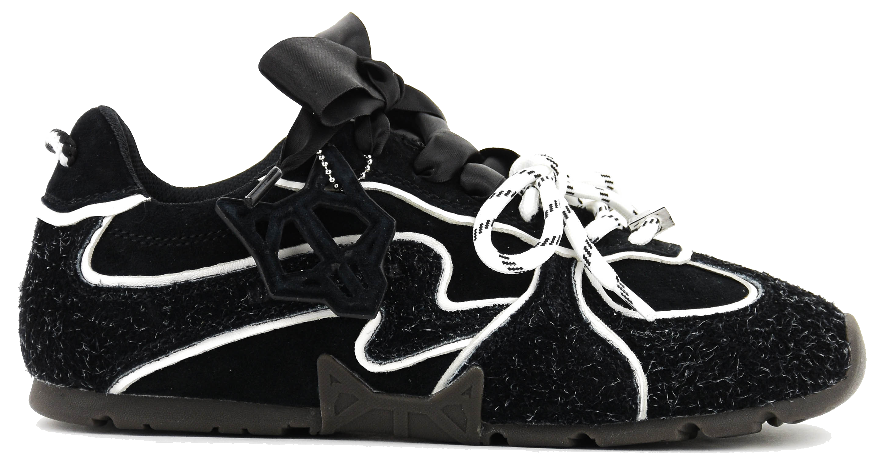 NAKED WOLFE ADORED BLACK HAIRY SNEAKER