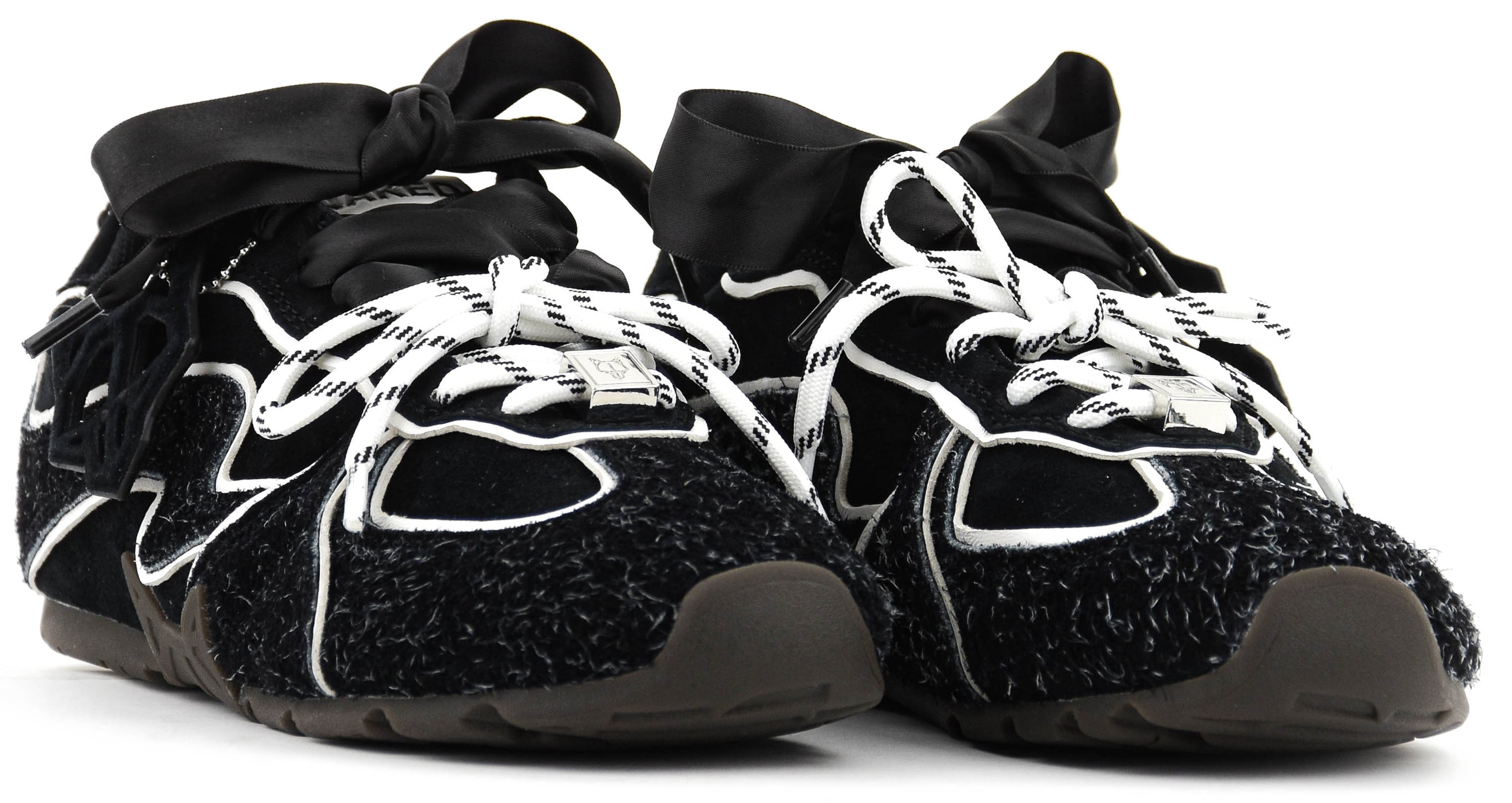 NAKED WOLFE ADORED BLACK HAIRY SNEAKER