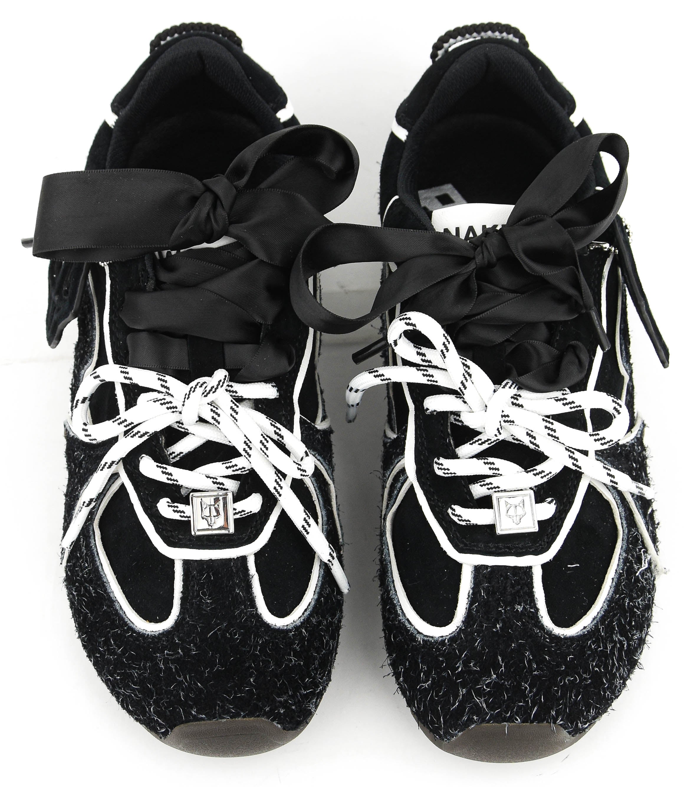 NAKED WOLFE ADORED BLACK HAIRY SNEAKER