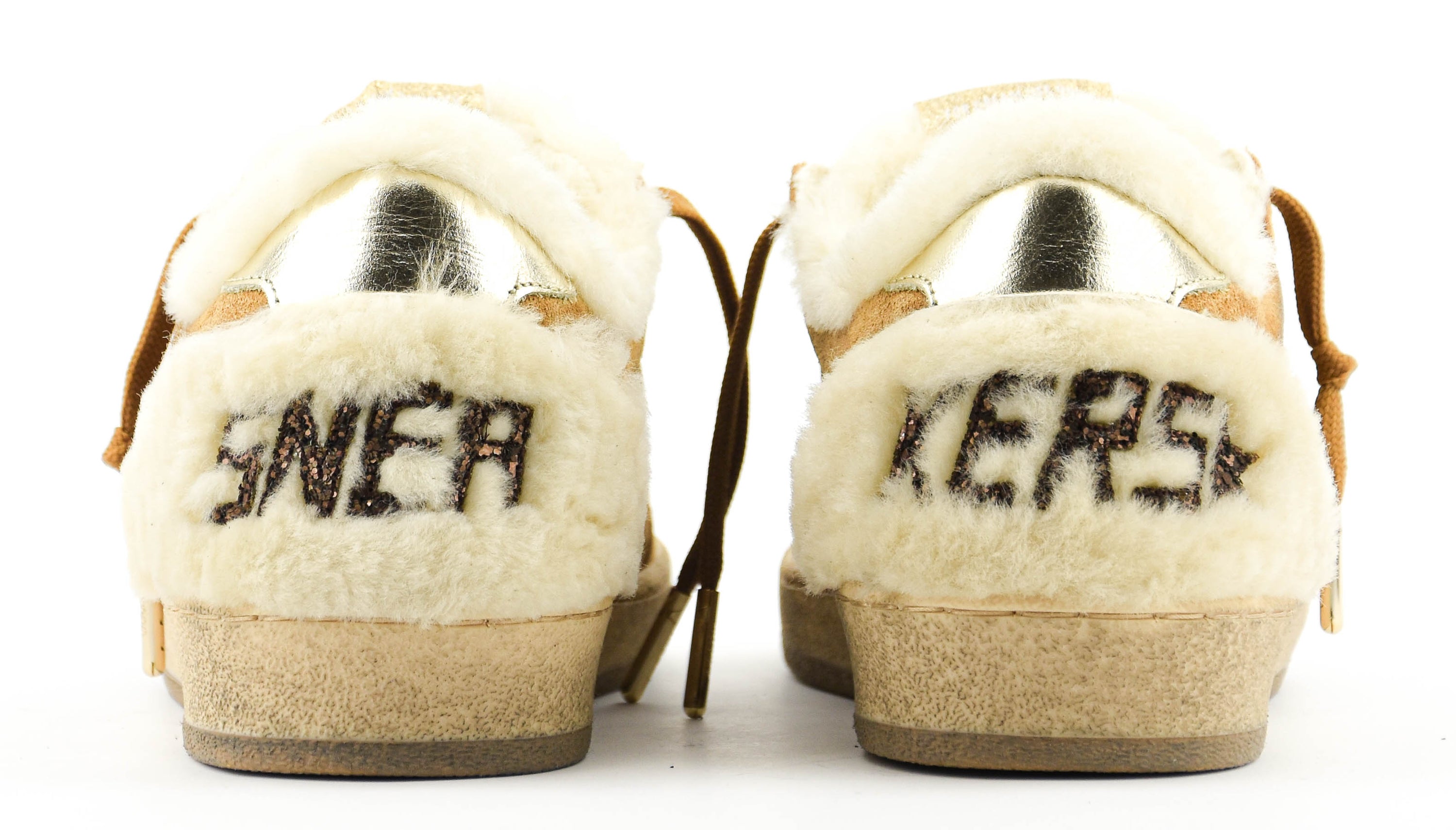 GOLDEN GOOSE BALLSTAR COGNAC SUEDE