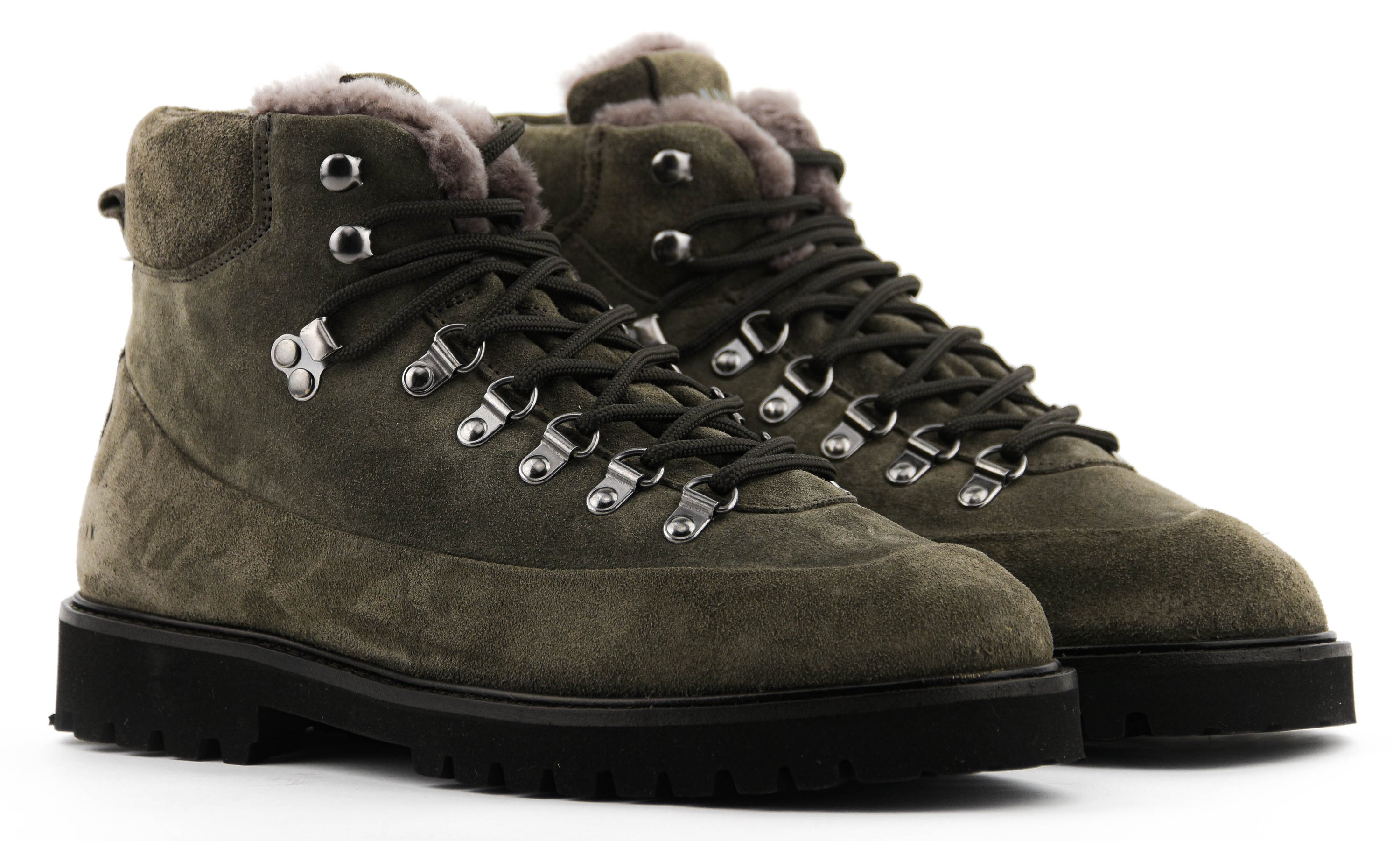 NUBIKK LOGAN CHAD FUR GREY SUEDE