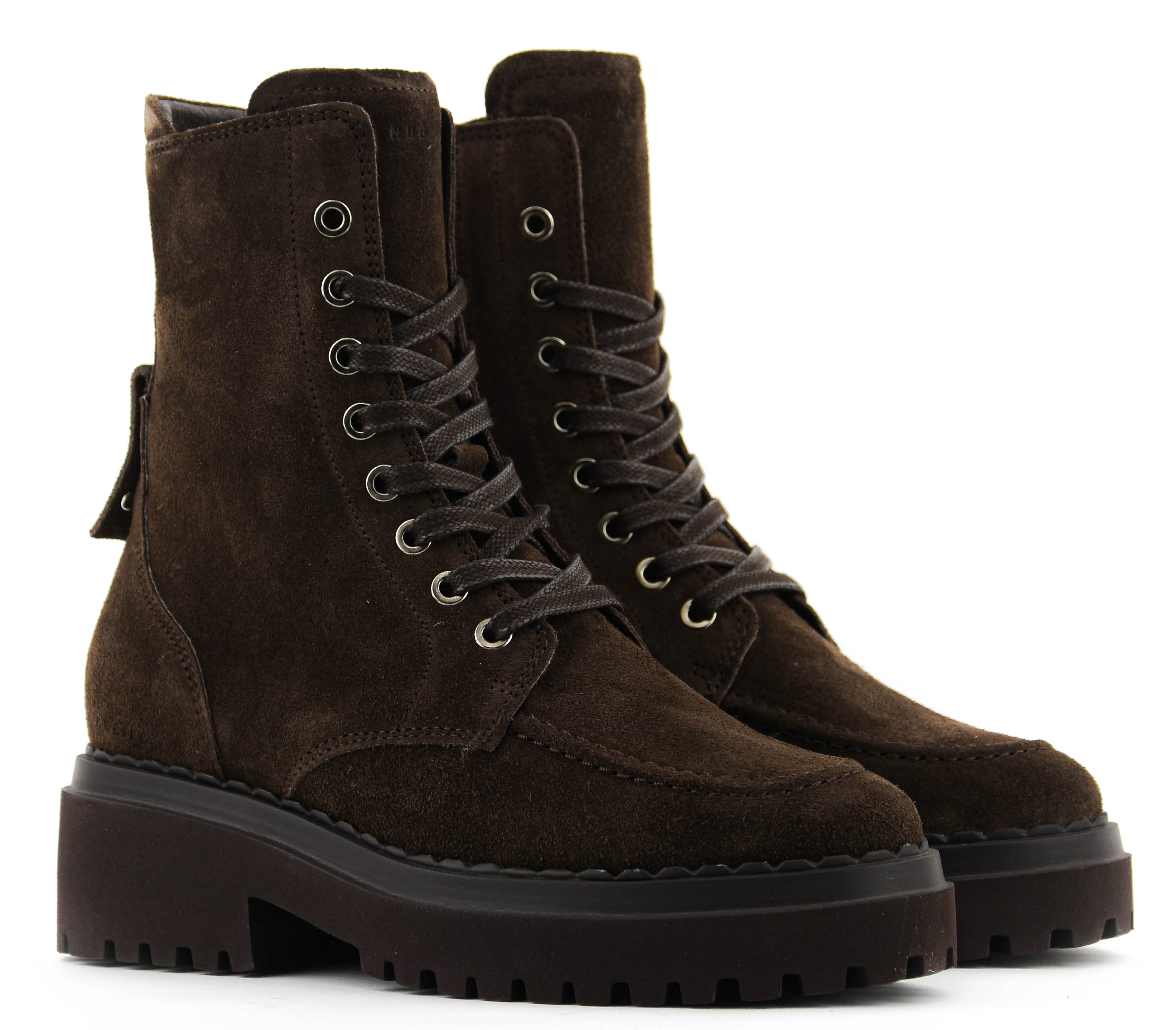 NUBIKK FAE BOBBI FUR BROWN SUEDE