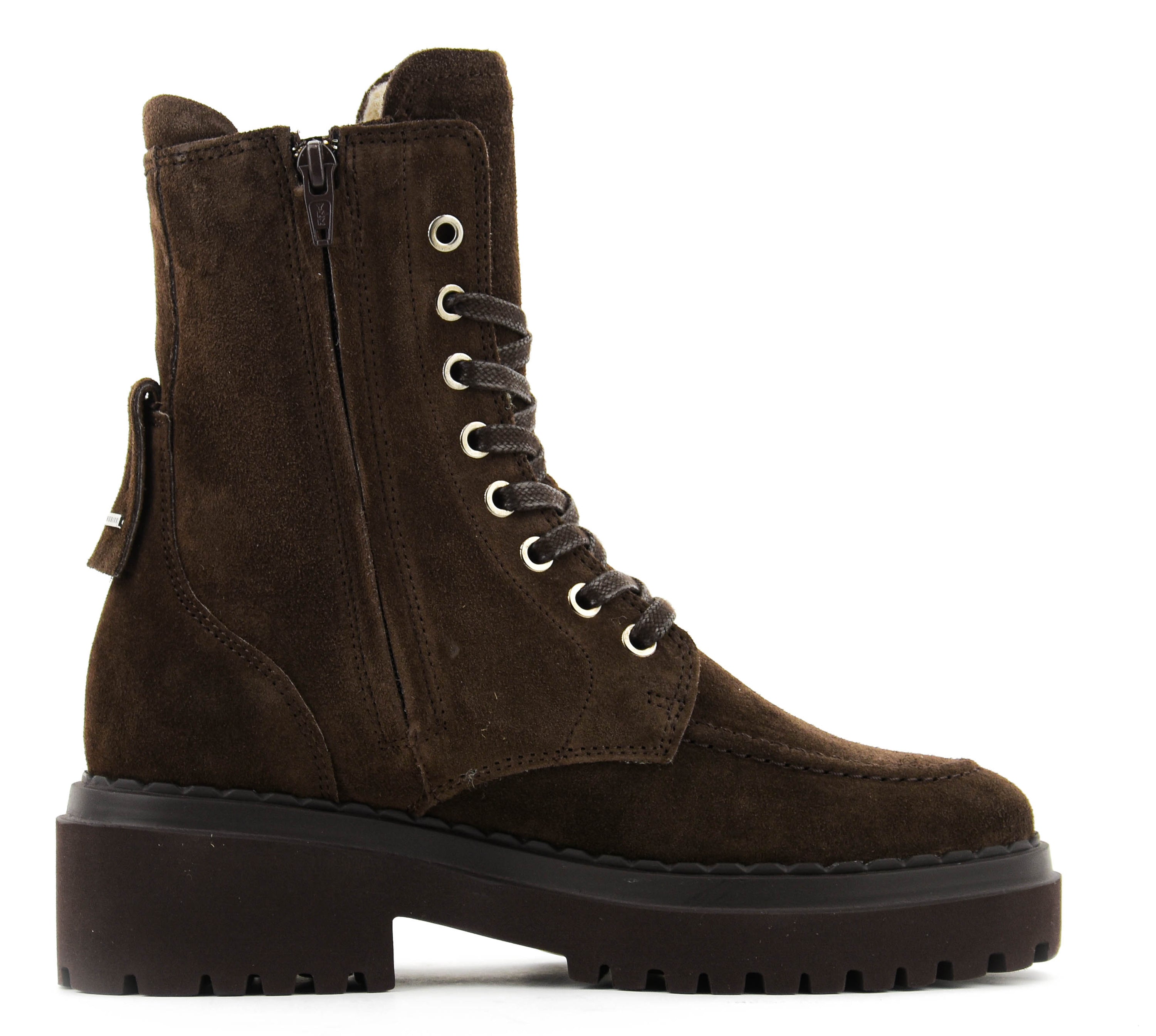 NUBIKK FAE BOBBI FUR BROWN SUEDE