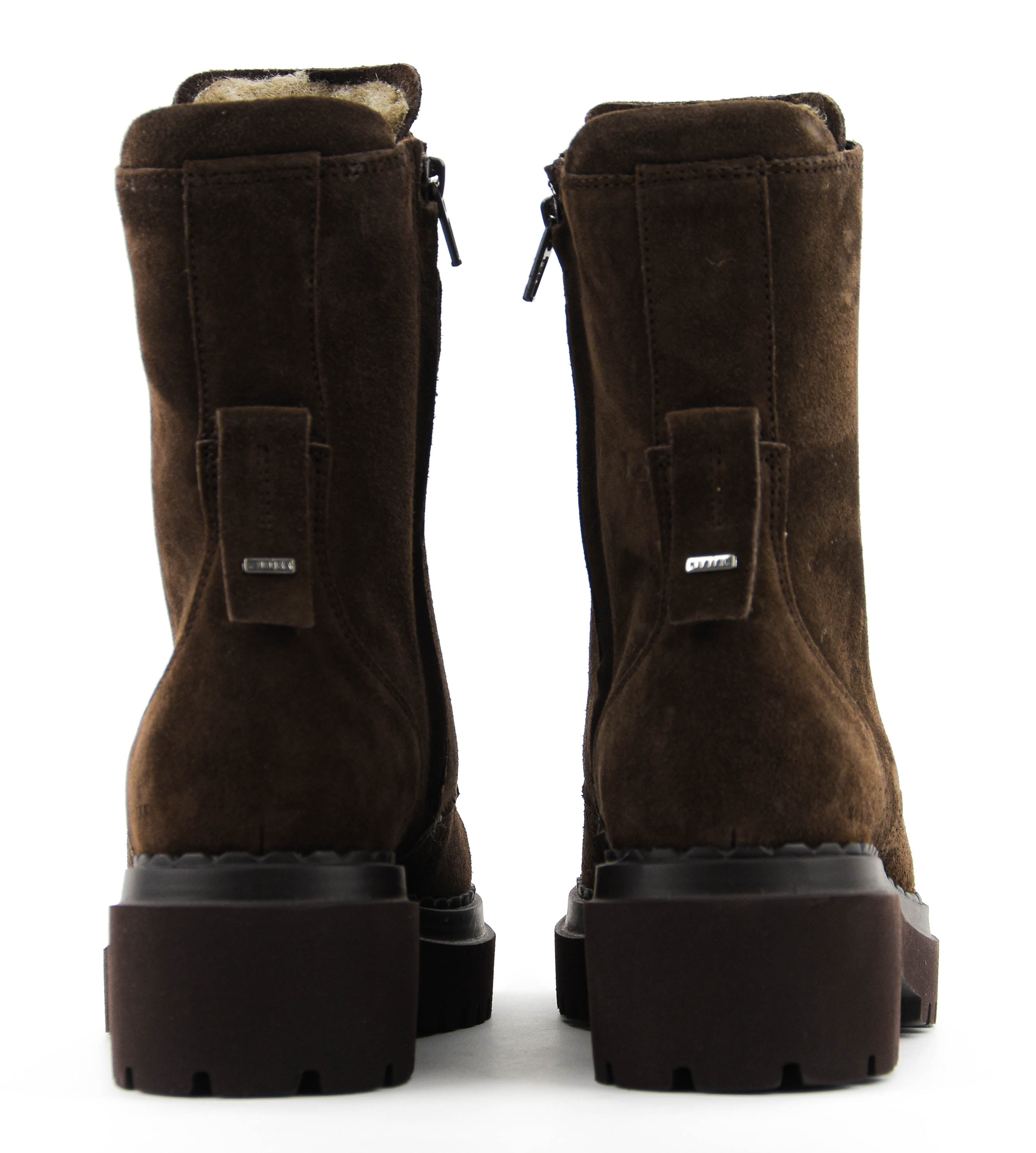 NUBIKK FAE BOBBI FUR BROWN SUEDE