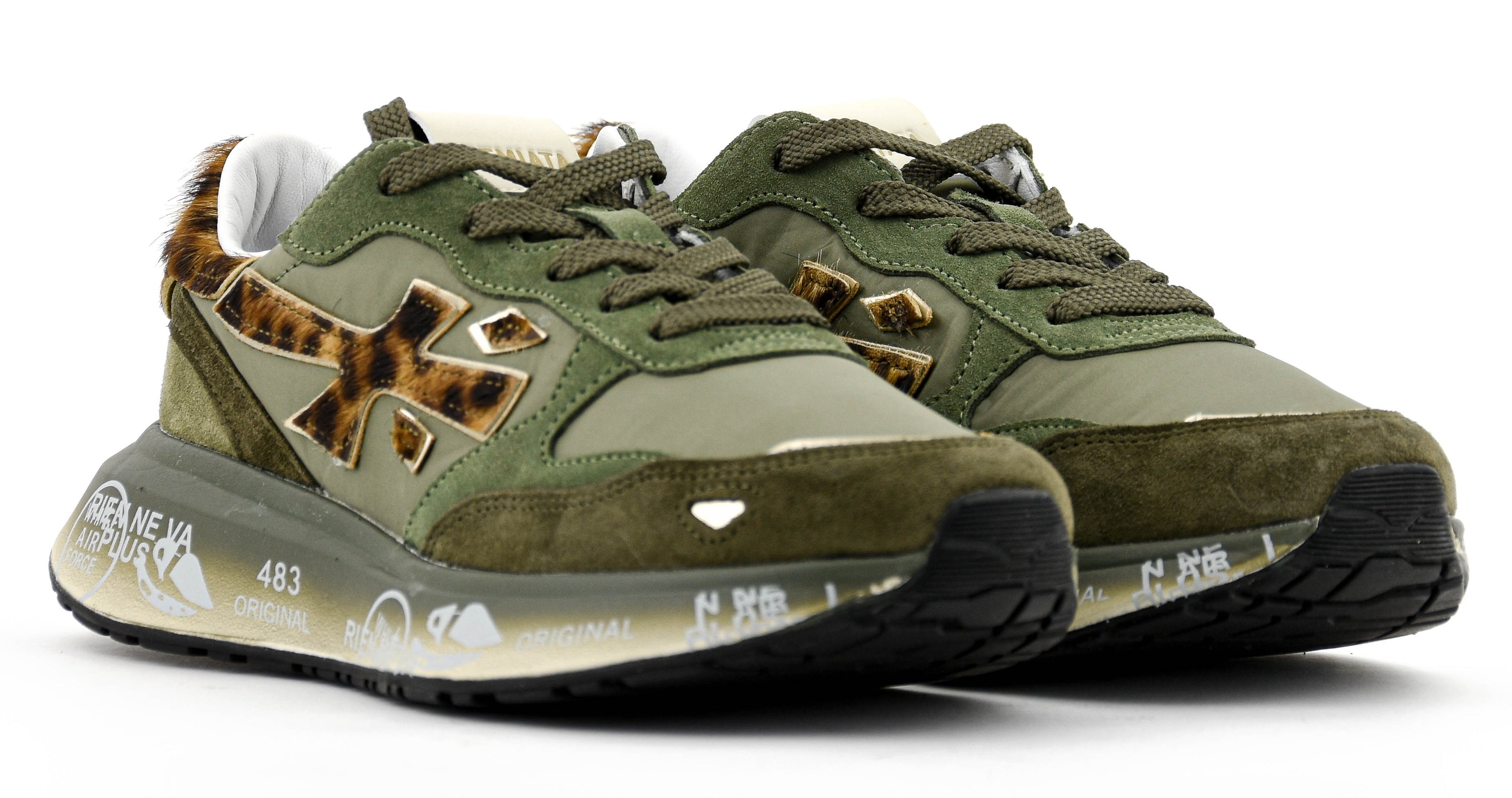 PREMIATA LAURYN SNEAKER KAKI LEOPARD