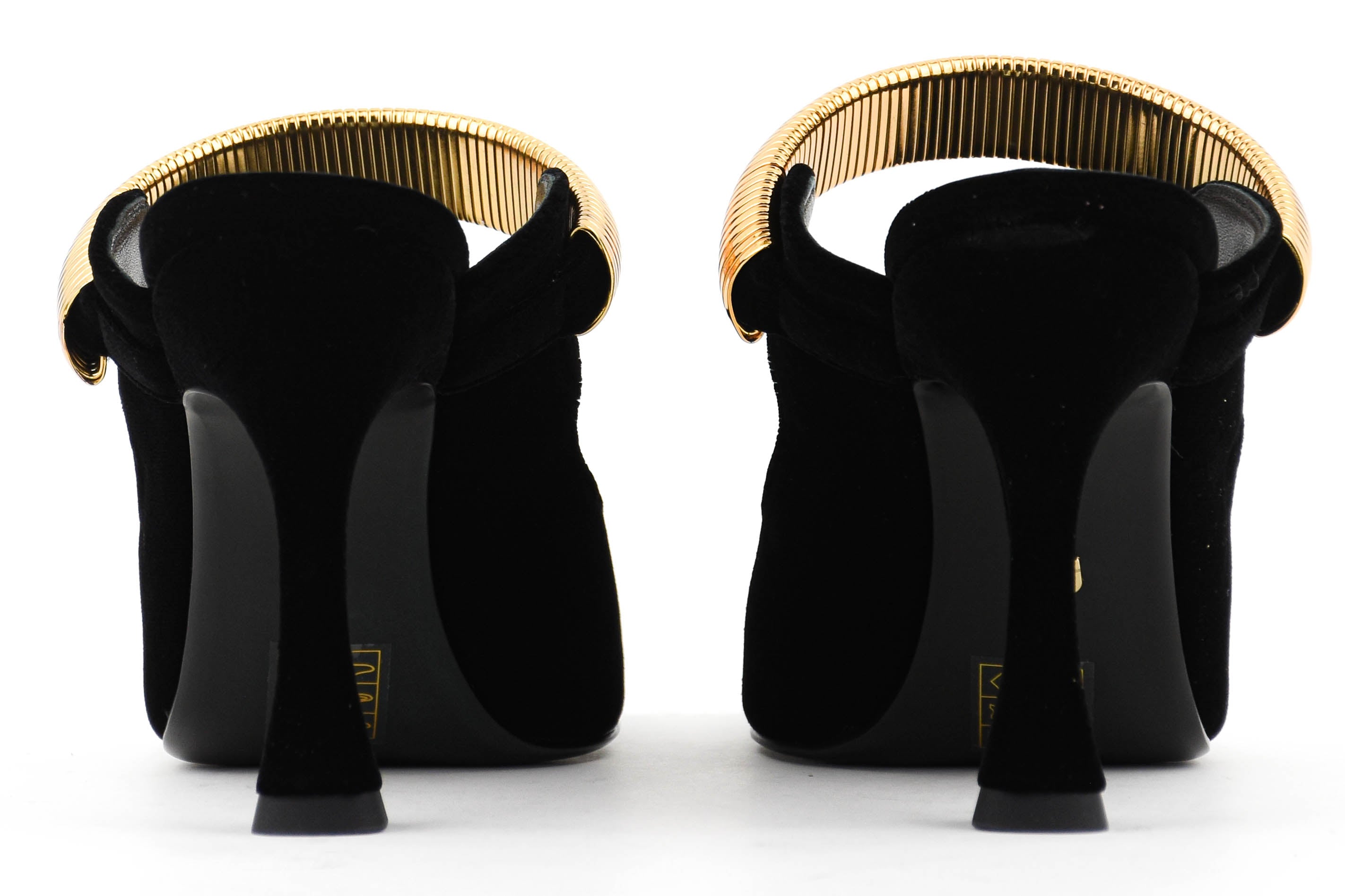 LOLA CRUZ AXELA MULES 95 BLACK VELVET