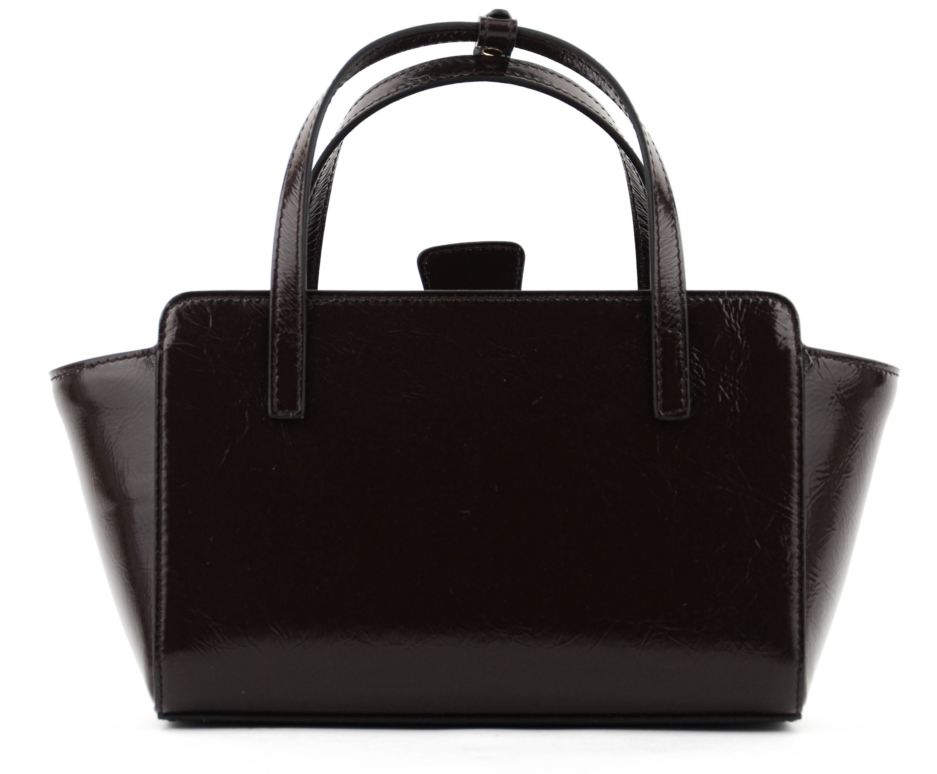 HIDESINS BAG FLAP S CRACKED BROWN