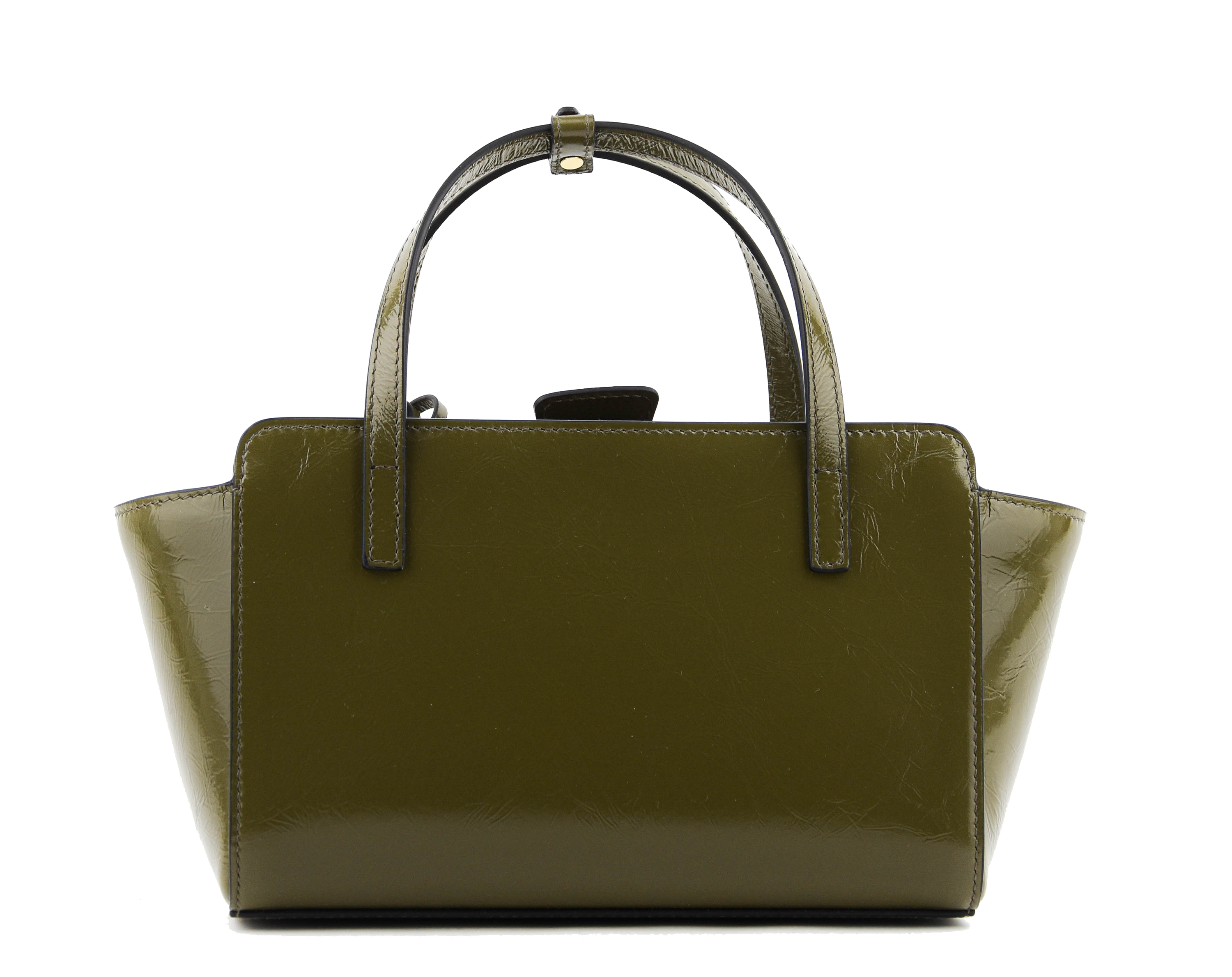 HIDESINS BAG FLAP S CRACKED GREEN