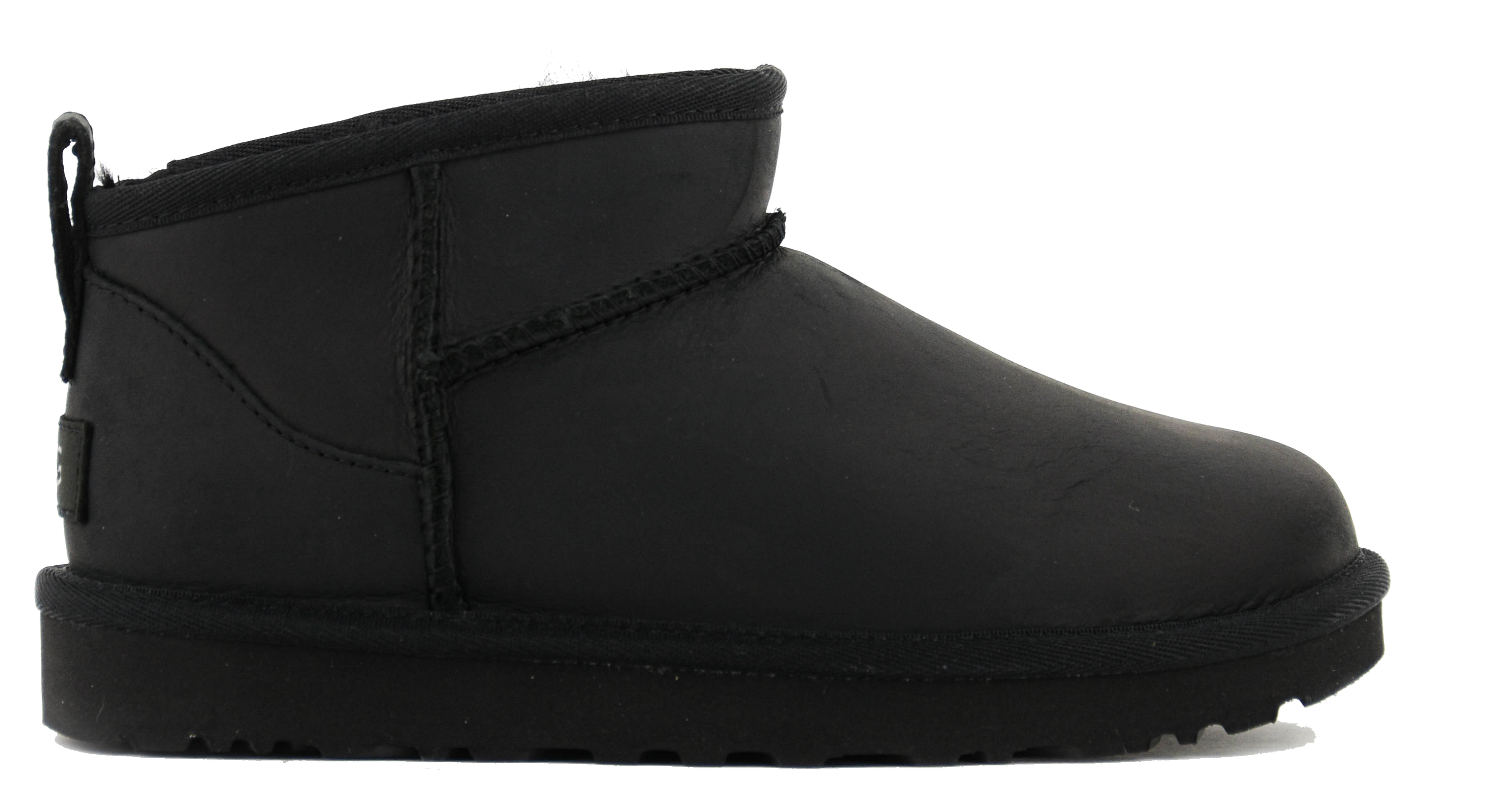 UGG CLASSIC ULTRA MINI BLACK LEATHER