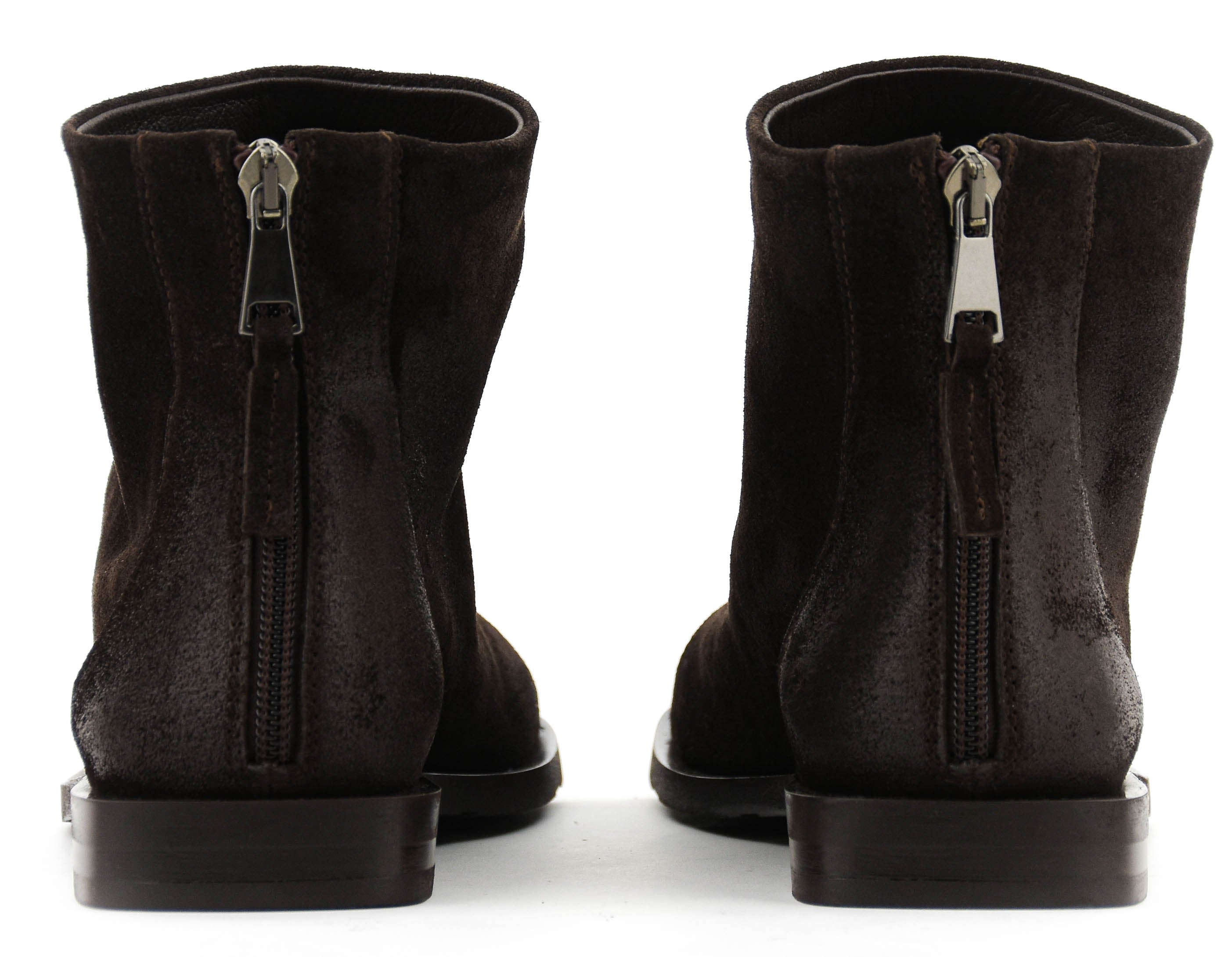 ELENA IACHI BOOTIE SHORT ASSYMETRICAL BROWN
