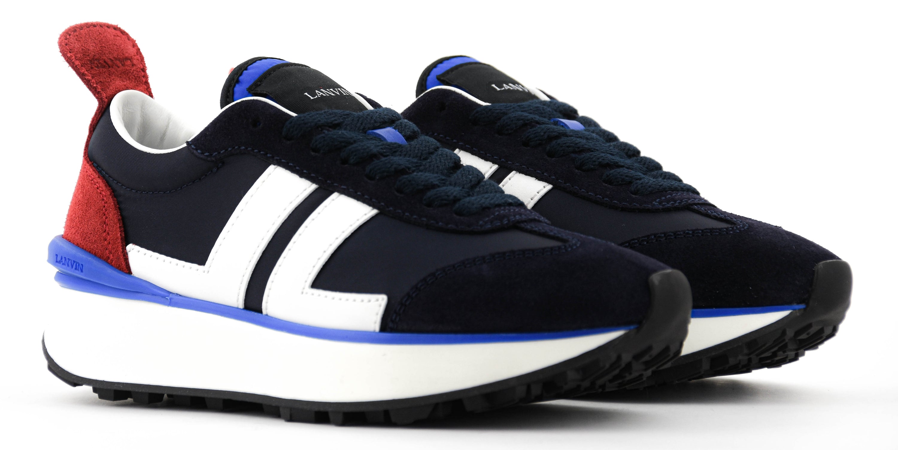 LANVIN BUMPR SNEAKER WHITE BLACK NAVY