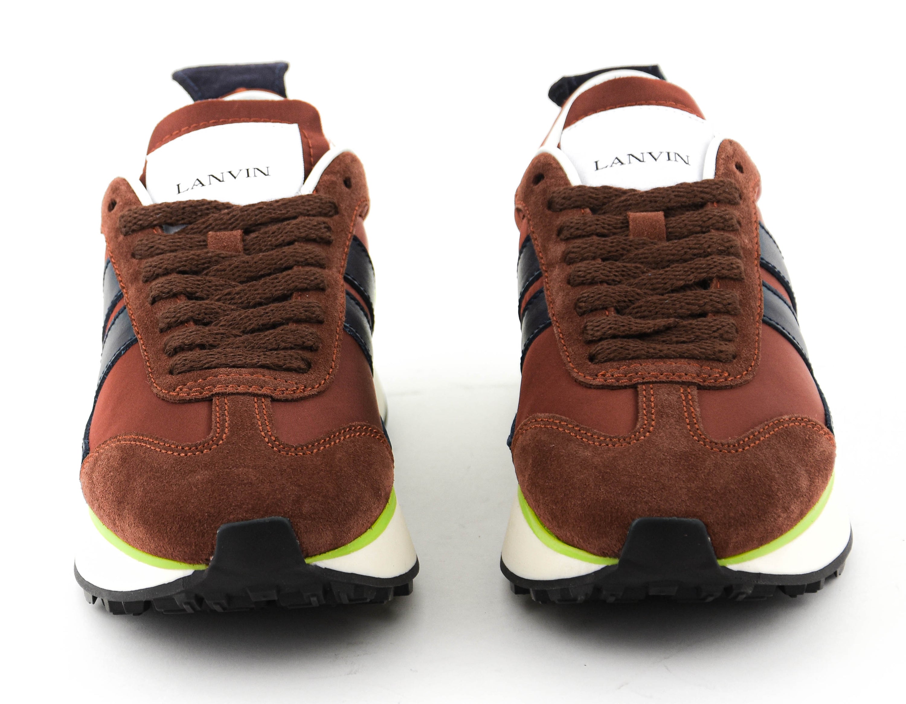LANVIN BUMPR SNEAKER BLACK NAVY MOCHA