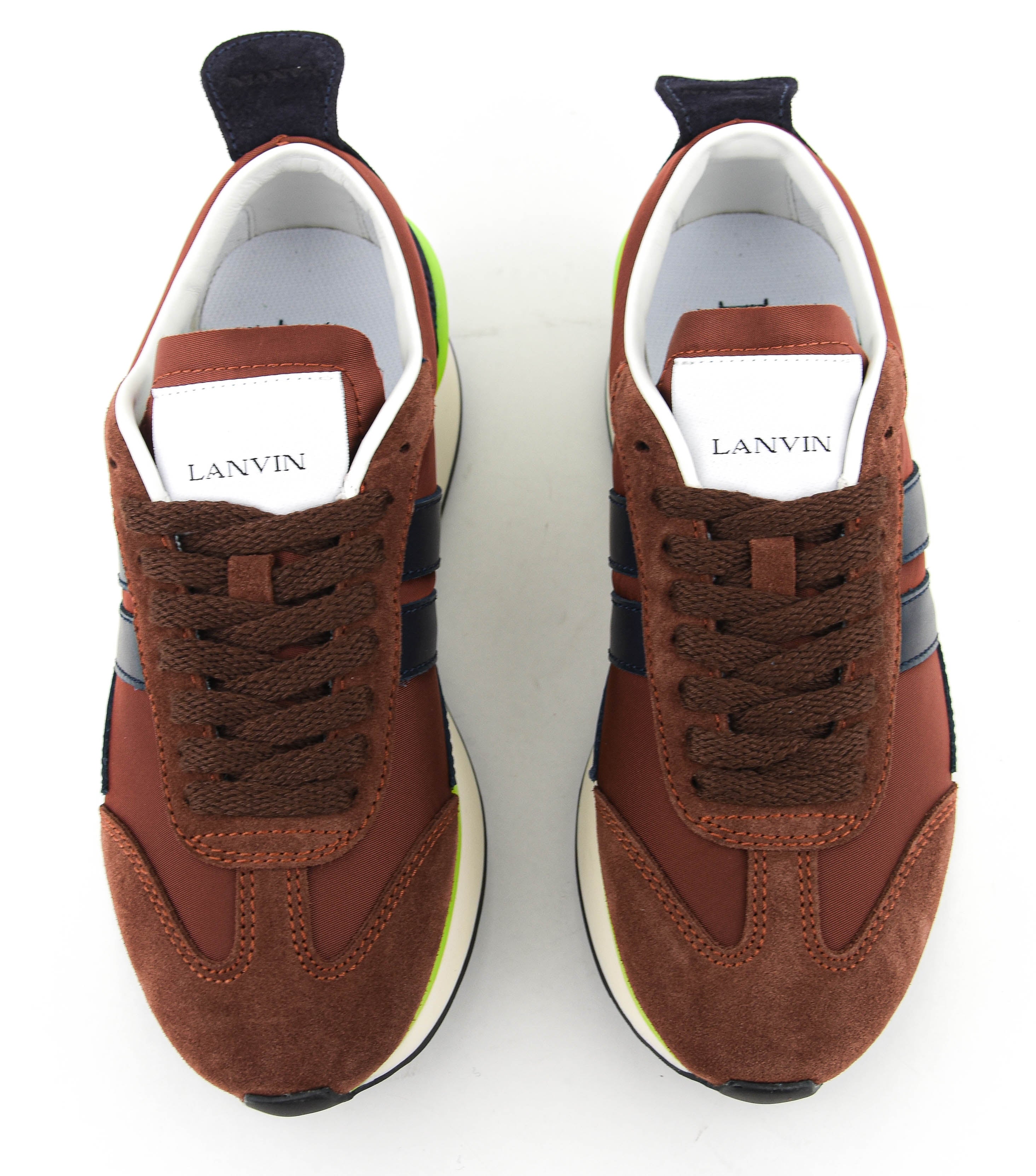 LANVIN BUMPR SNEAKER BLACK NAVY MOCHA