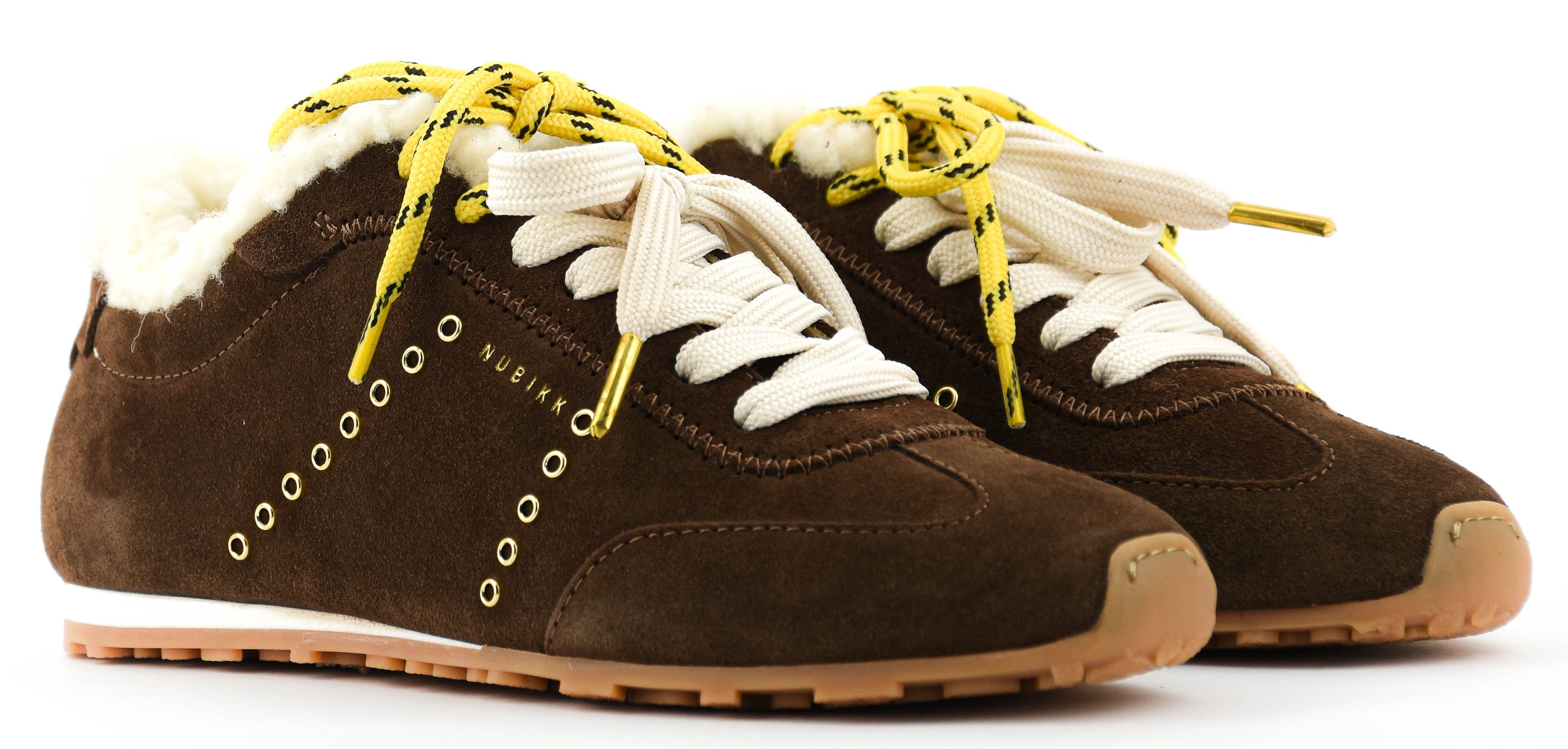 NUBIKK BILLY LOU FUR DARK BROWN SUEDE