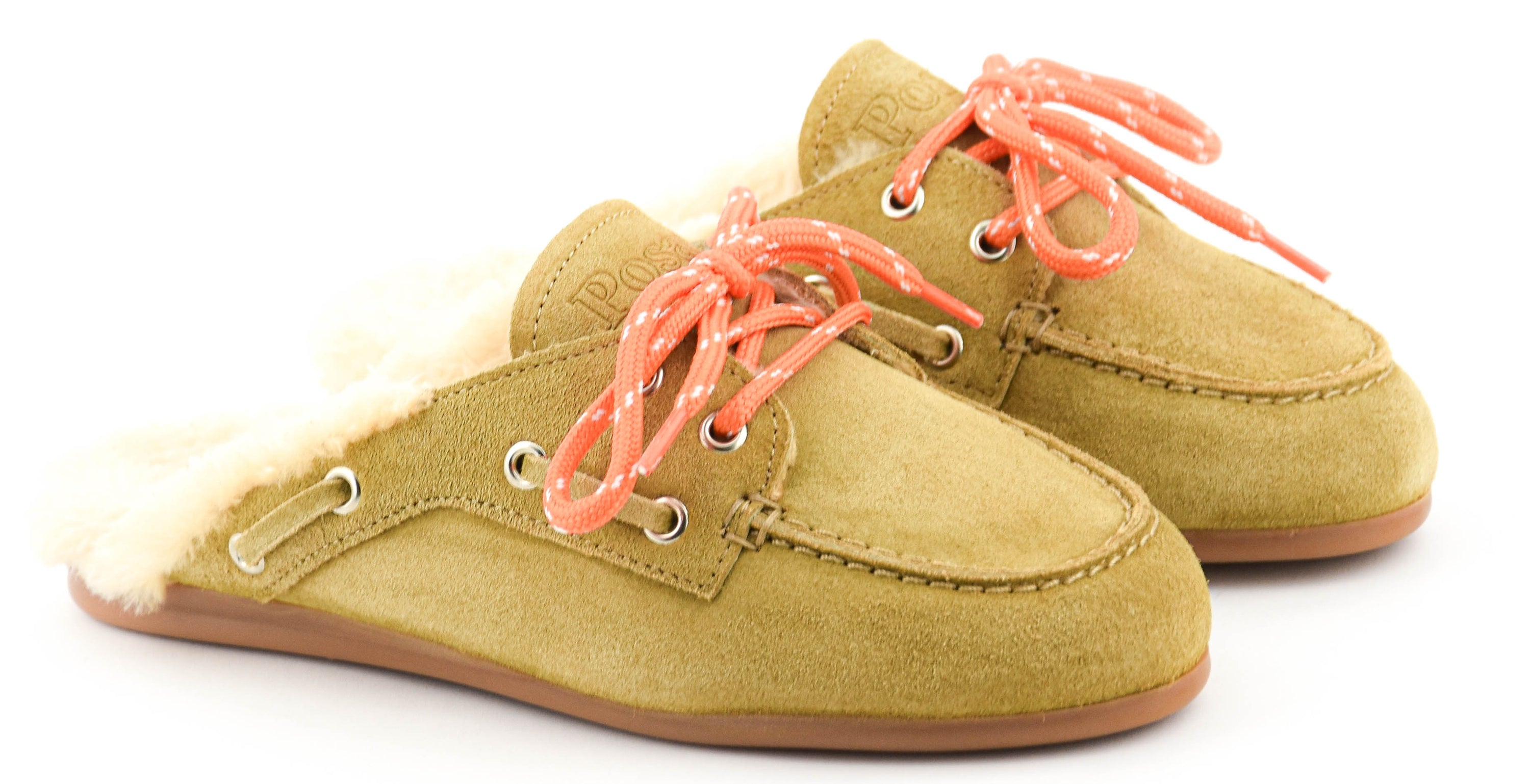 POSA BOAT LOAFER MULE FAKE FUR SUEDE