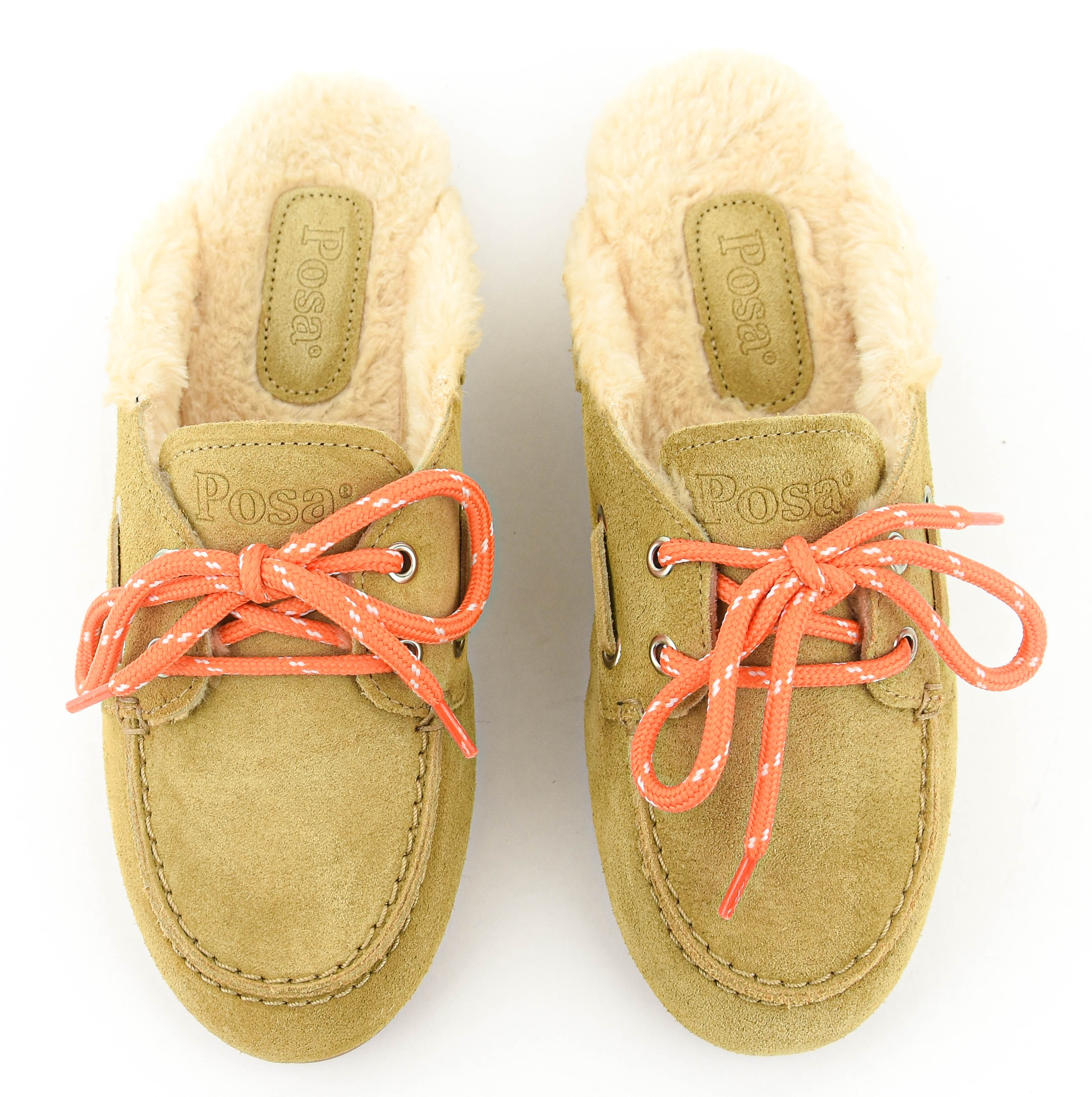POSA BOAT LOAFER MULE FAKE FUR SUEDE