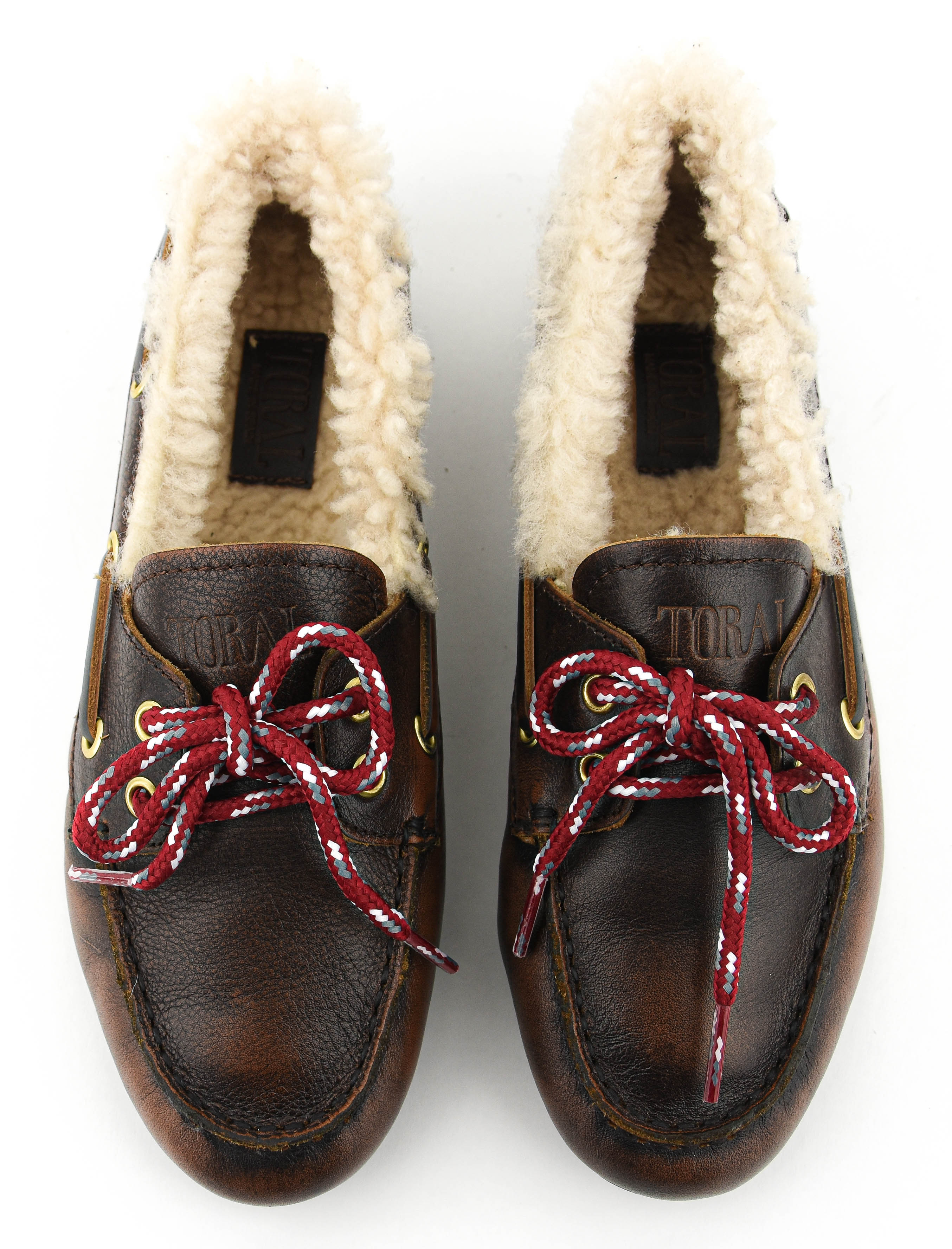 TORAL NAHUA FUR MOCCASINE BROWN LEATHER
